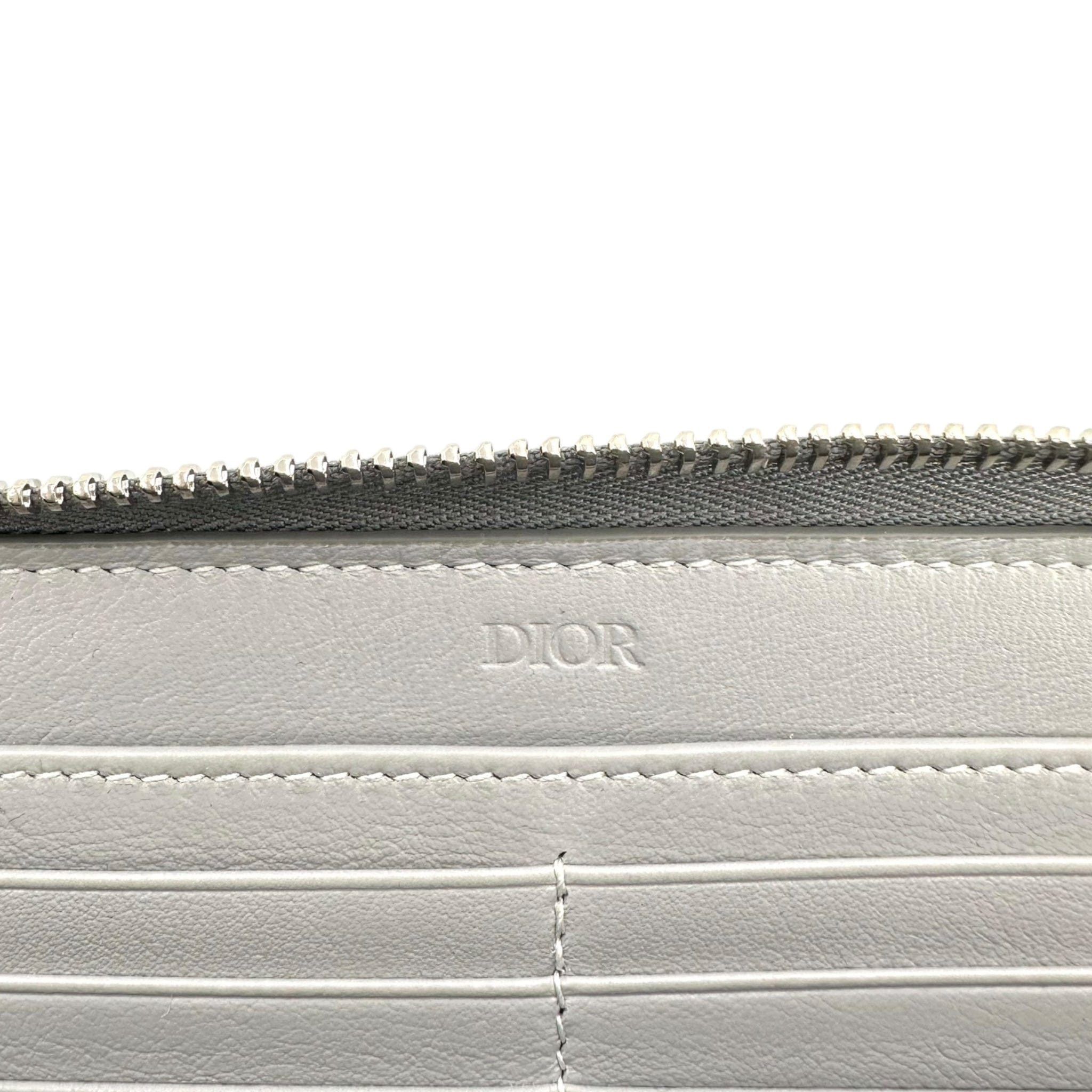 Dior Dior Cd Logo Long Zip Wallet Grey Size ONE SIZE - 8 Thumbnail