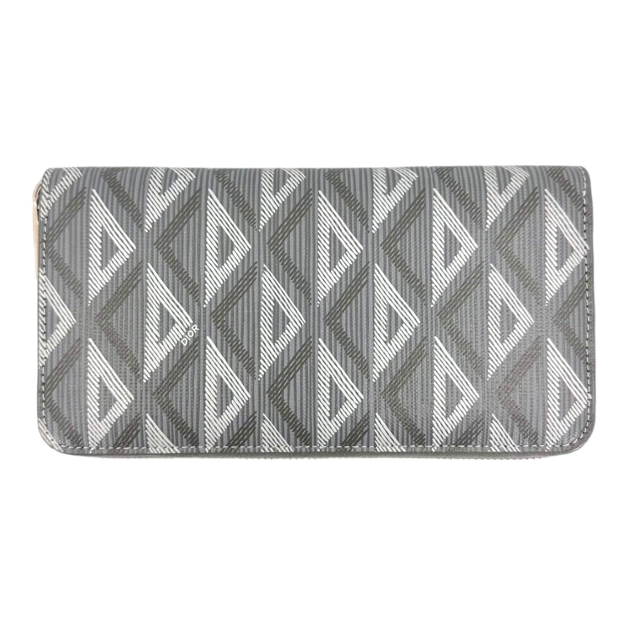 Dior Dior Cd Logo Long Zip Wallet Grey Size ONE SIZE - 3 Thumbnail