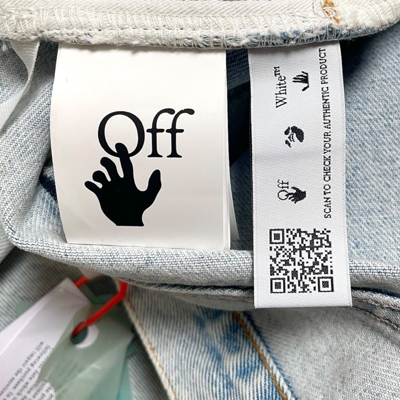 Off-White Off White Arrow Pocket Slim Fit Jeans Bleach Blue Size US 38 / EU 54 - 3 Thumbnail