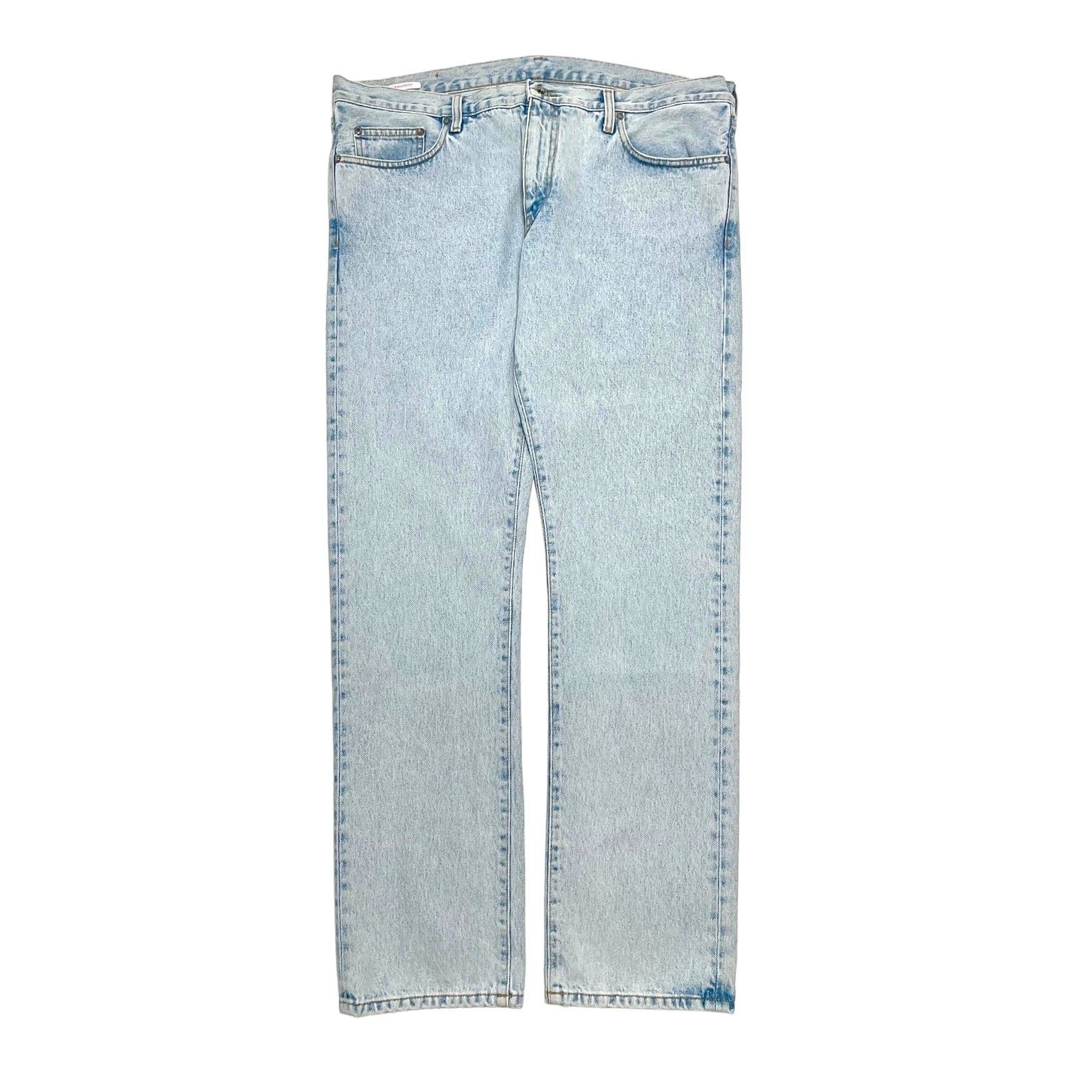 Off-White Off White Arrow Pocket Slim Fit Jeans Bleach Blue Size US 38 / EU 54 - 2 Thumbnail