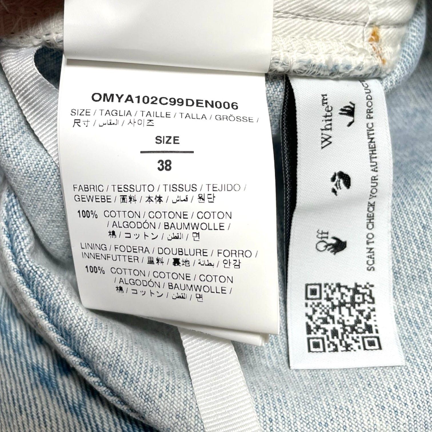 Off-White Off White Arrow Pocket Slim Fit Jeans Bleach Blue Size US 38 / EU 54 - 4 Thumbnail