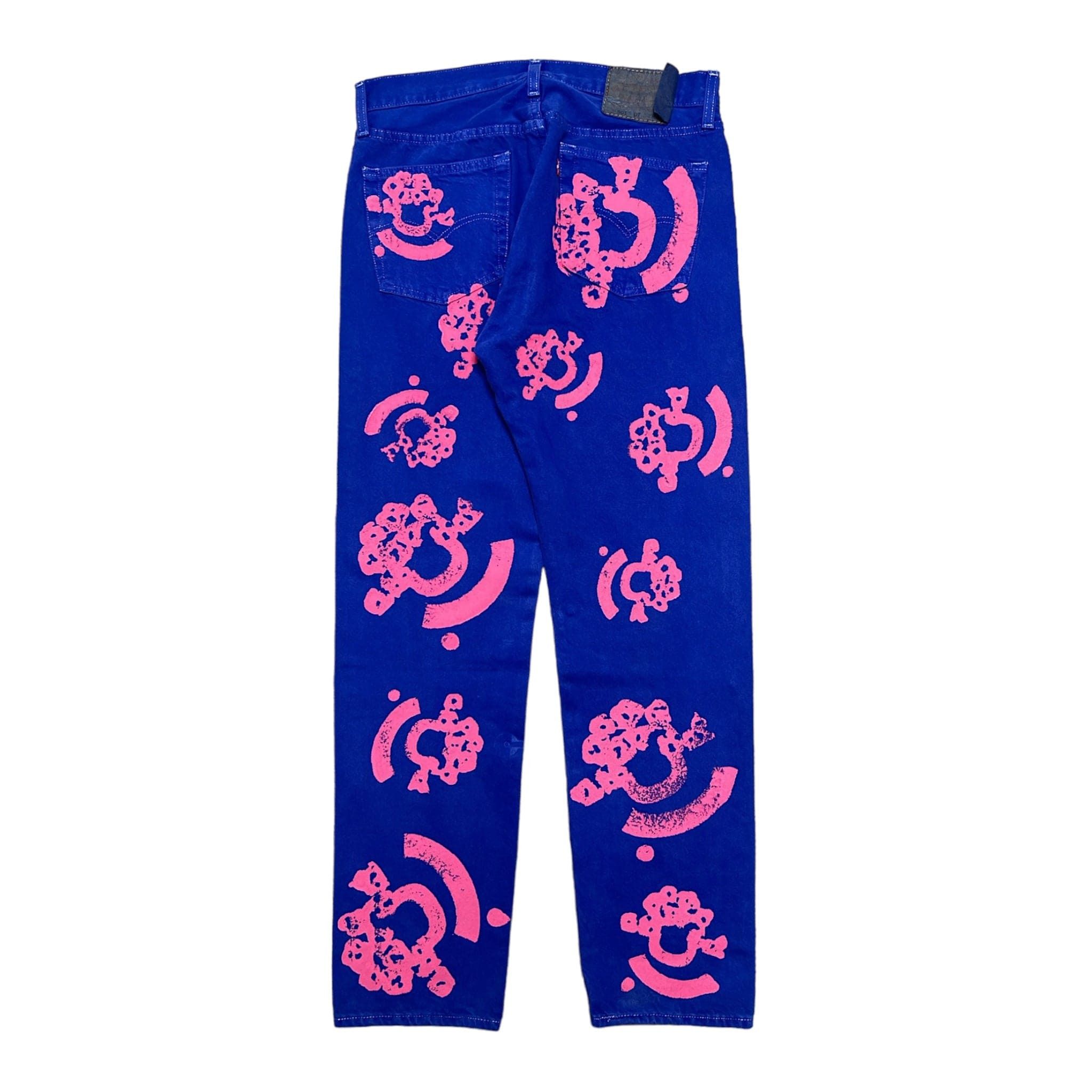 DENIM TEARS x Bstroy Cotton Wreath Jeans Blue Pink Size US 33 - 2 Thumbnail
