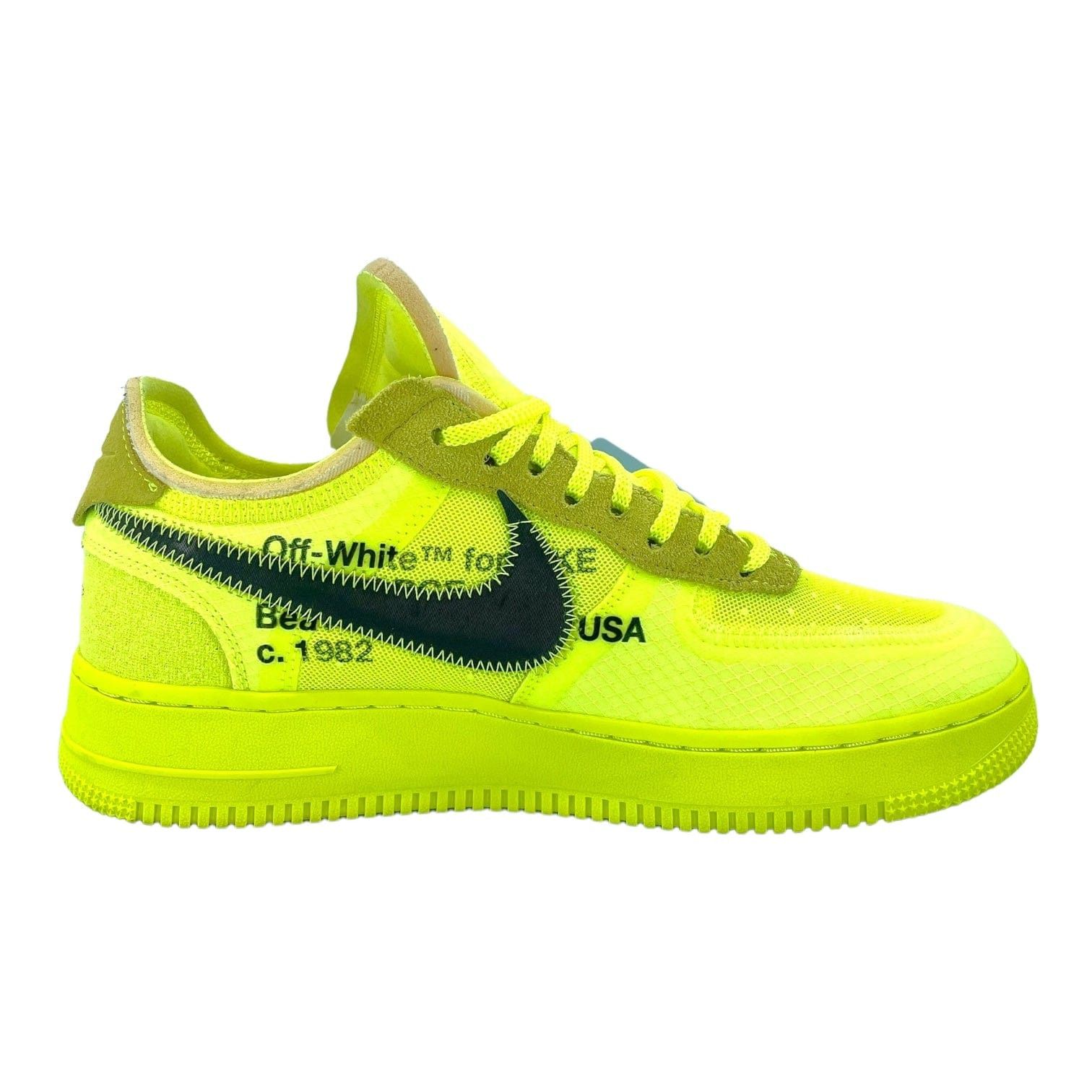 Nike Air Force 1 Low Off-White Volt Size US 9 / EU 42 - 4 Thumbnail