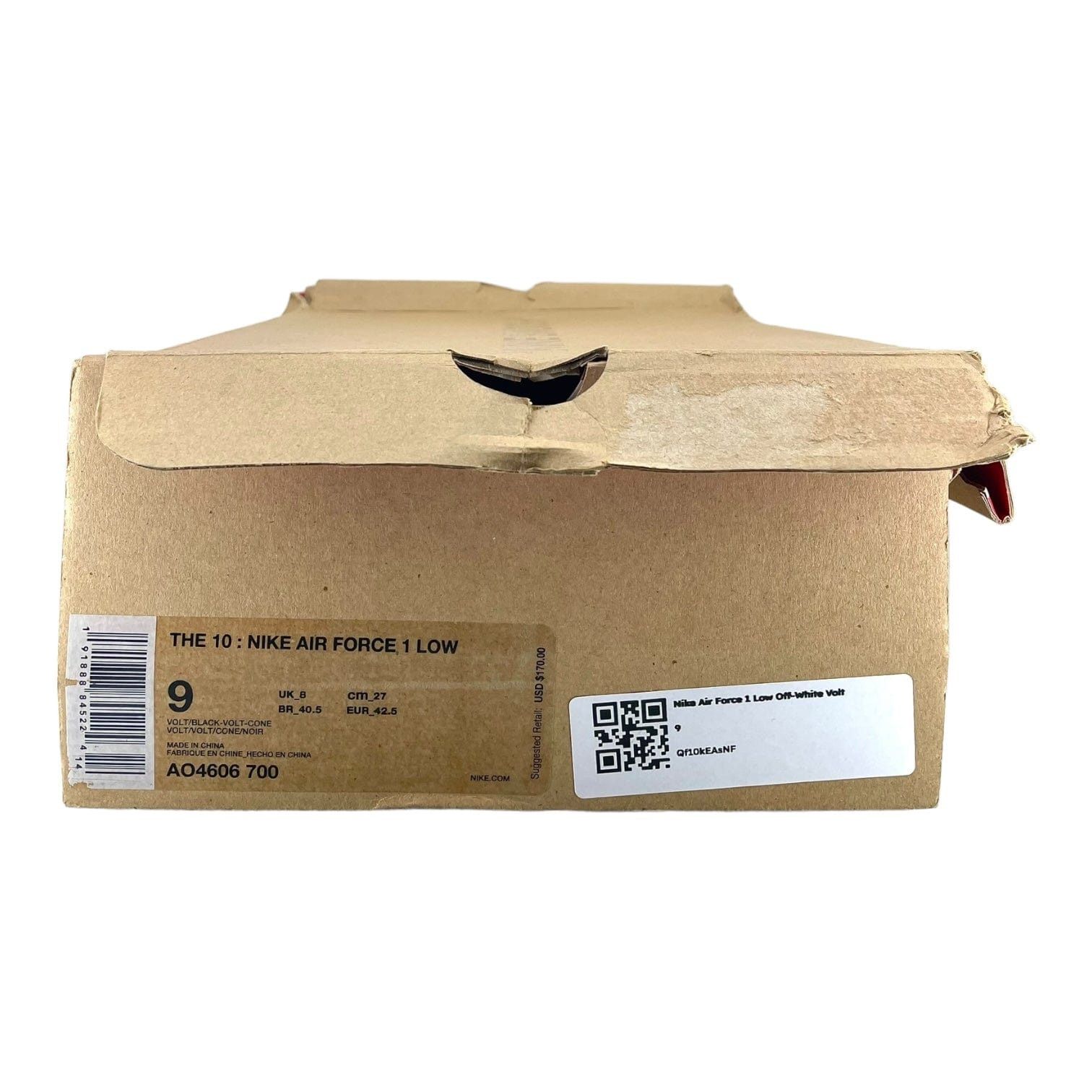 Nike Air Force 1 Low Off-White Volt Size US 9 / EU 42 - 9 Thumbnail
