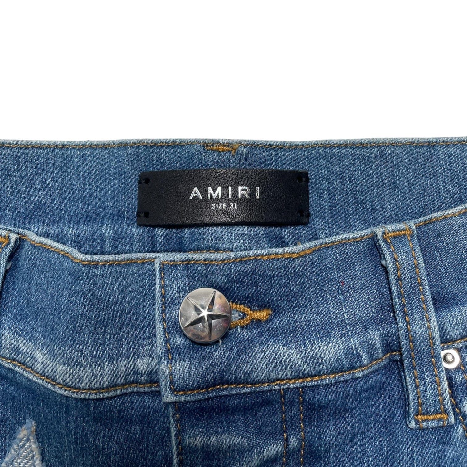 Amiri Amiri x Chemist Denim Star Patch Jeans 70s Indigo Size US 31 - 4 Thumbnail