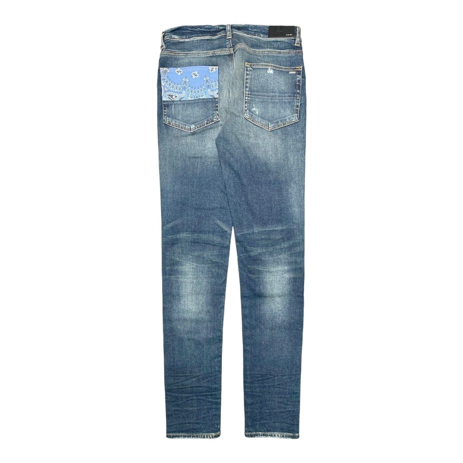 Amiri Amiri Vintage Bandana Art Patch Jeans Deep Classic Indigo Size US 38 / EU 54 - 2 Thumbnail