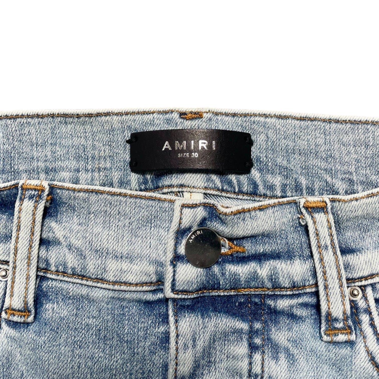 Amiri Amiri MX1 Iridescent Patch Jeans Light Vintage Indigo Size US 38 / EU 54 - 4 Thumbnail