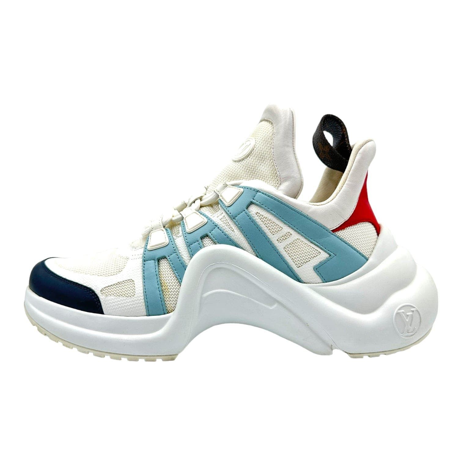 Louis Vuitton Archlight Sneaker White Blue Red Size US 11 / IT 41 - 2 Thumbnail
