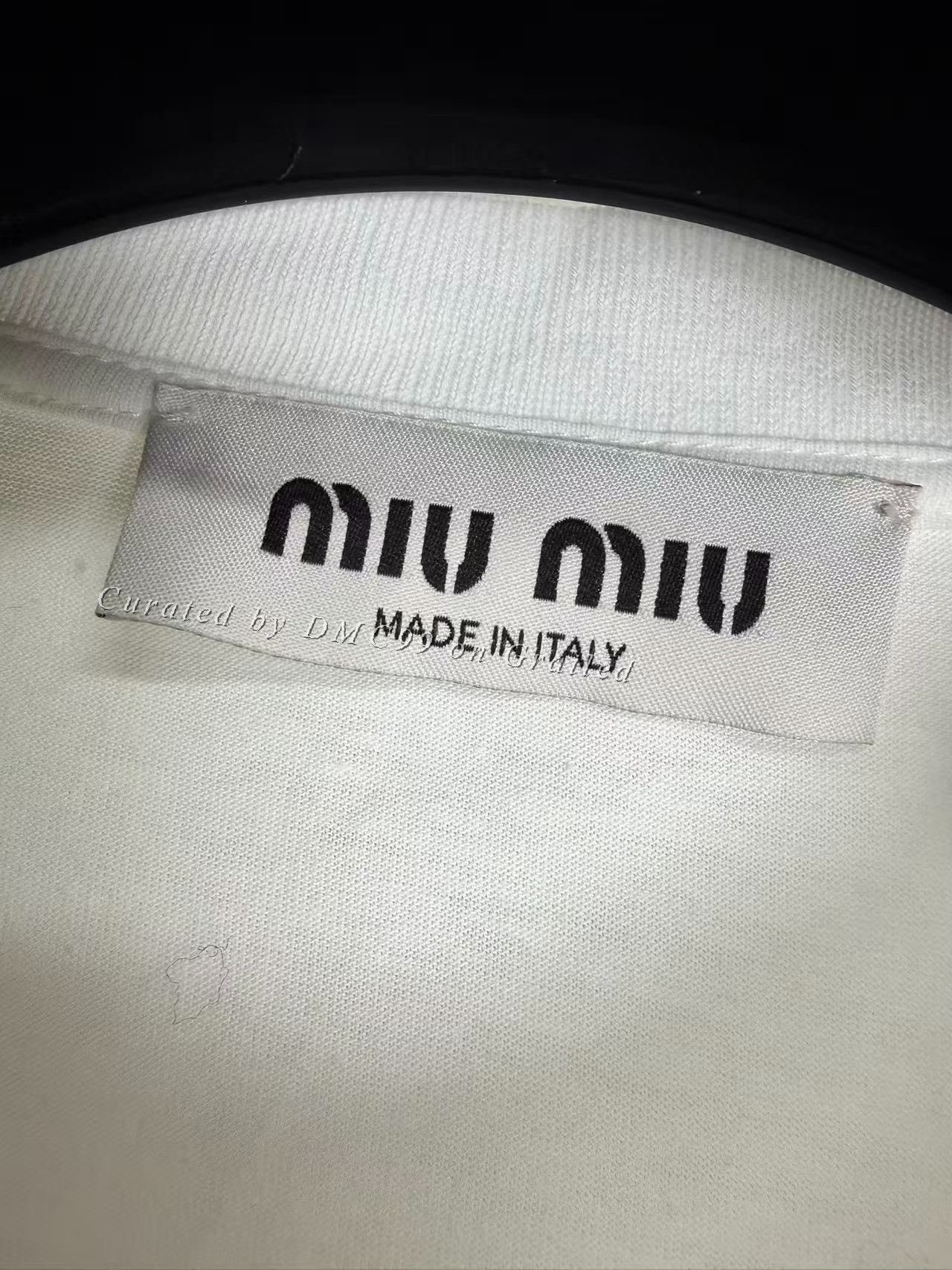 Miu Miu Miumiu White Heart Patch Embroidered T-shirt Size S / US 4 / IT 40 - 2 Thumbnail