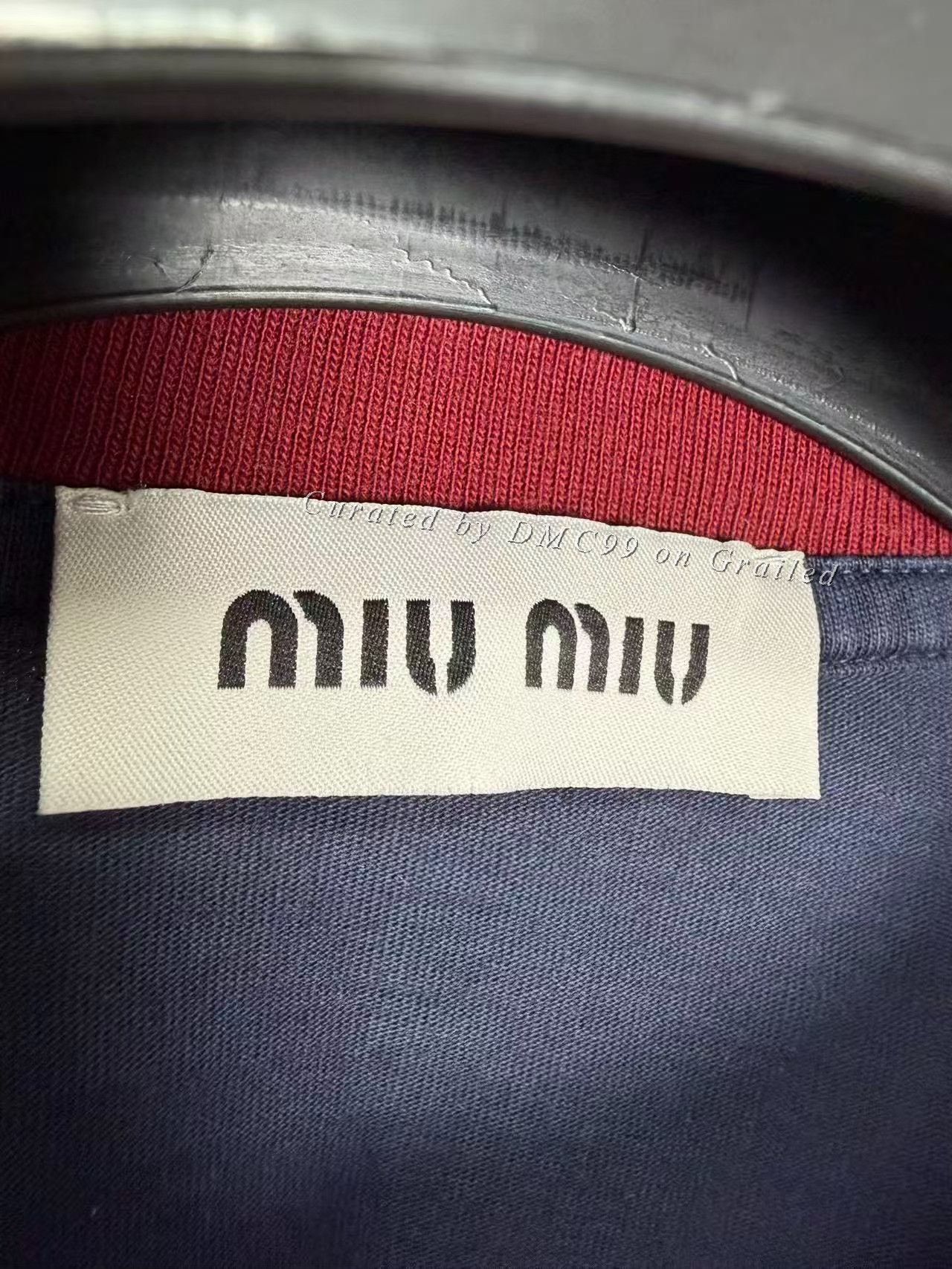 Miu Miu Miu Miu Red Blue Logo Short Sleeve T-shirt Size S / US 4 / IT 40 - 3 Thumbnail
