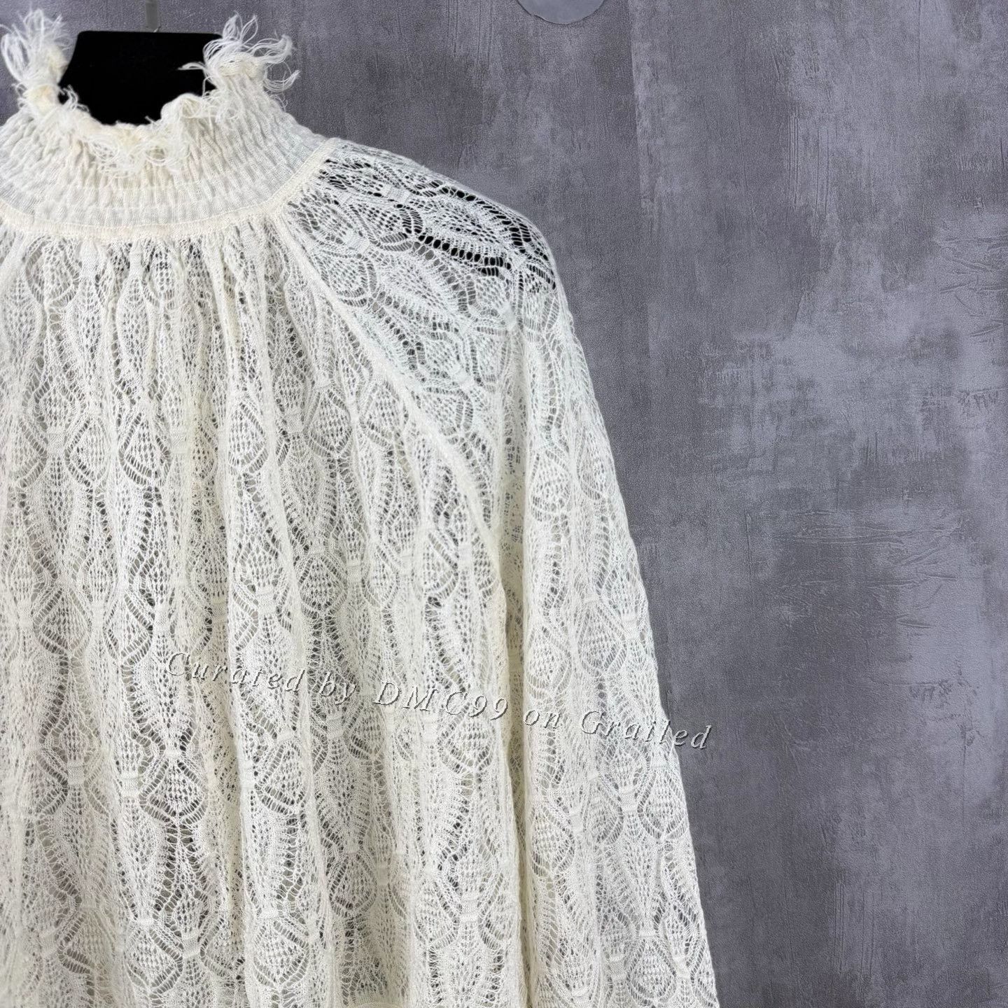 Dior Dior Beige Linen Lace Fringe Top Size XS / US 0-2 / IT 36-38 - 2 Thumbnail