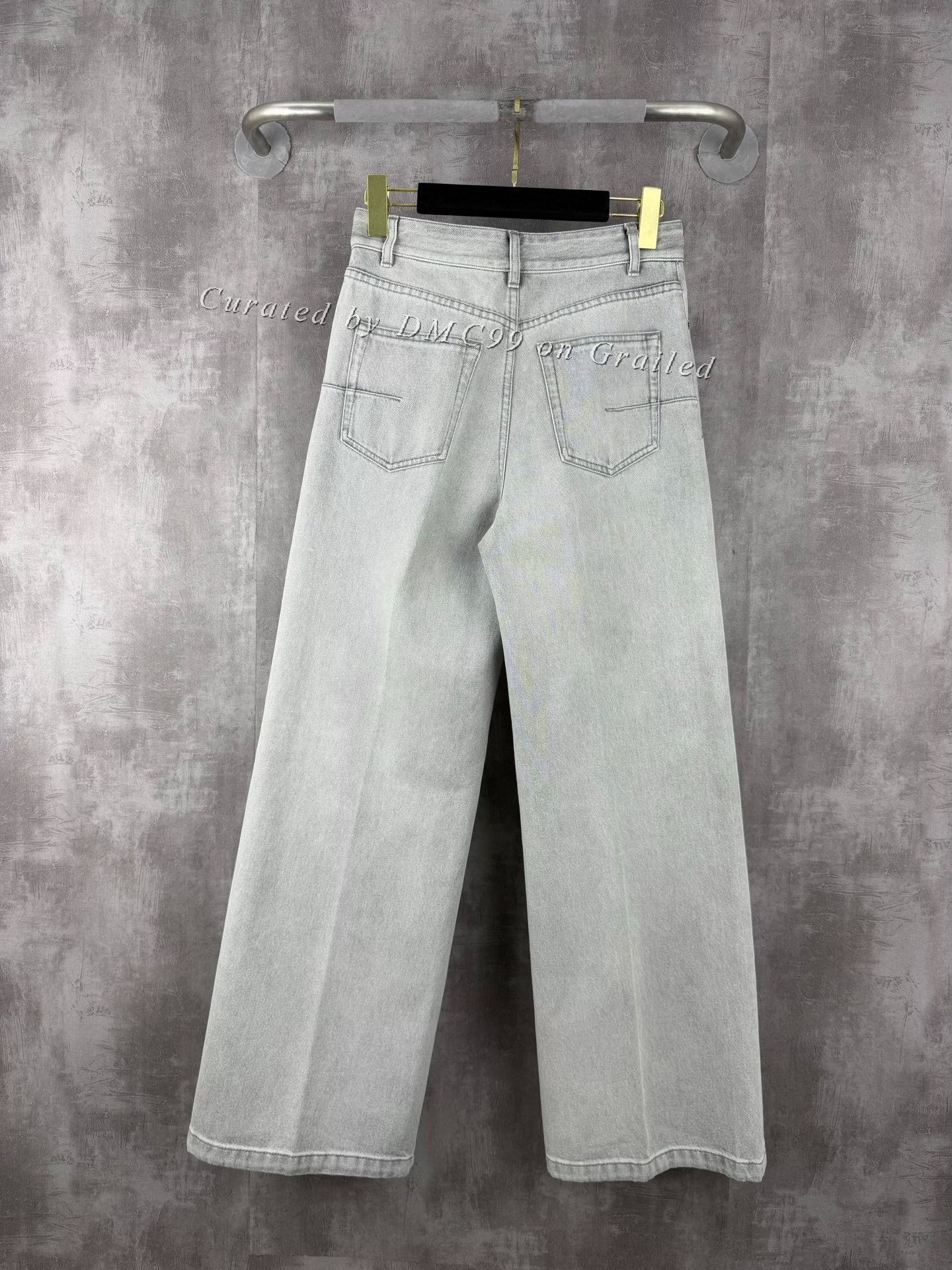 Dior Dior Smoky Gray Denim Wide-Leg Jeans Size 34" / US 12 / IT 48 - 2 Thumbnail