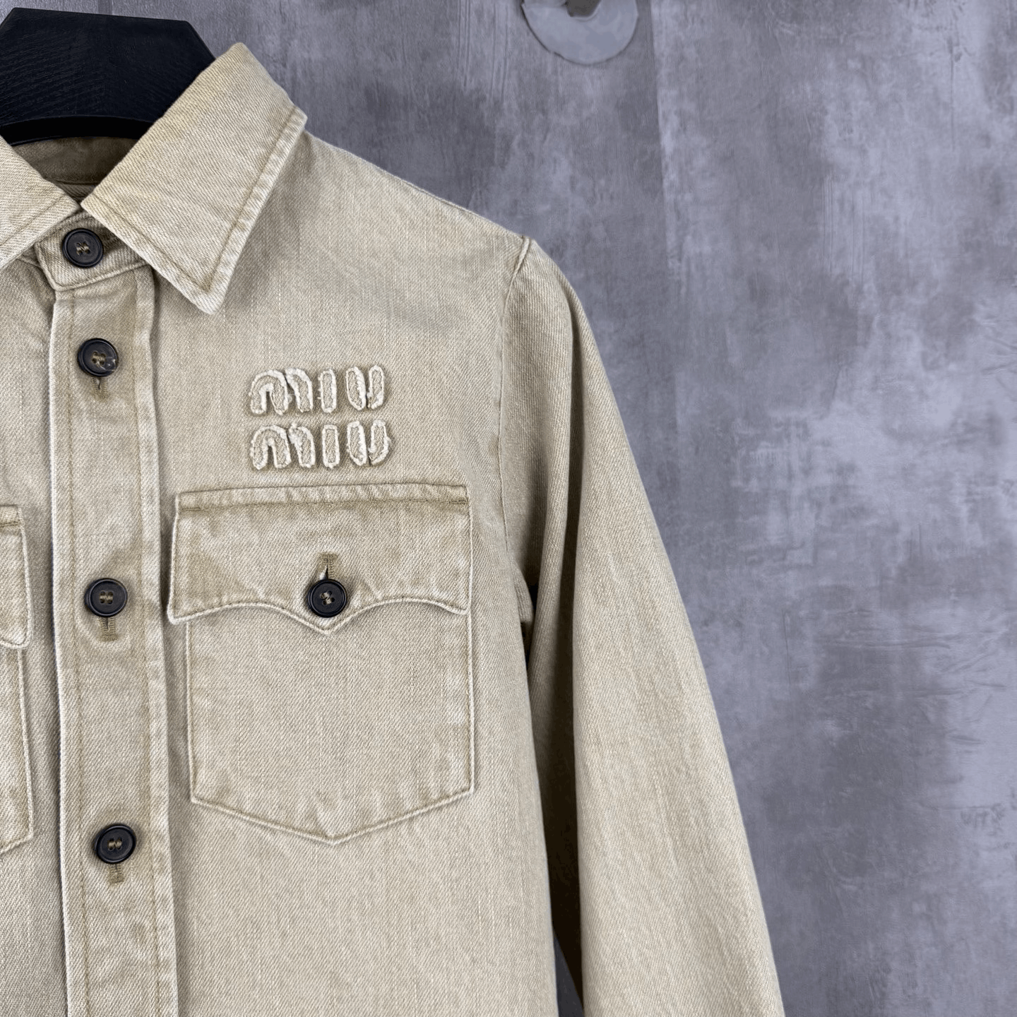 Miu Miu MiuMiu Embroidered Logo Denim Jacket Size S / US 4 / IT 40 - 2 Thumbnail