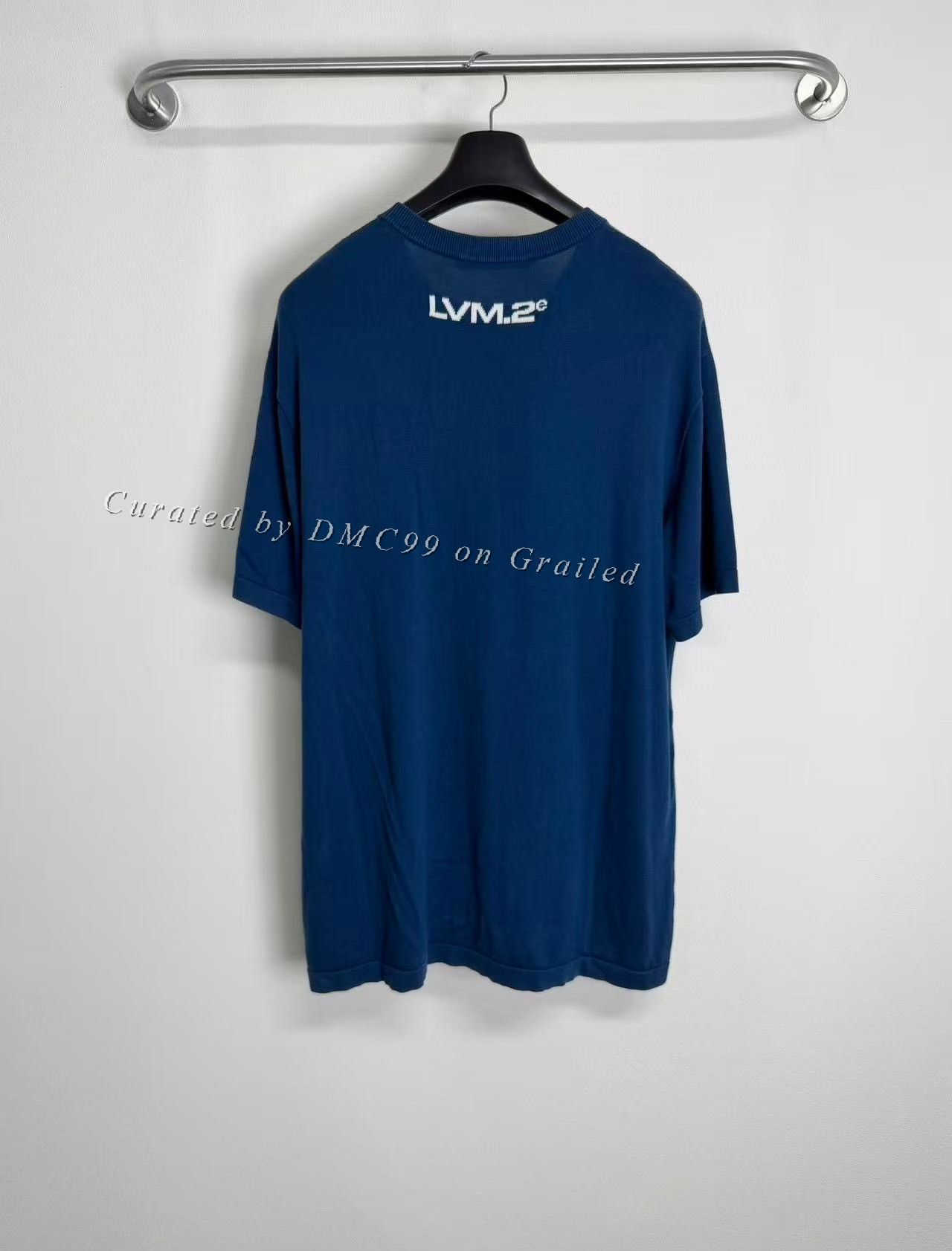 Louis Vuitton Louis Vuitton Blue Water Drop Logo Knit Tee Size US XXL / EU 58 / 5 - 2 Thumbnail
