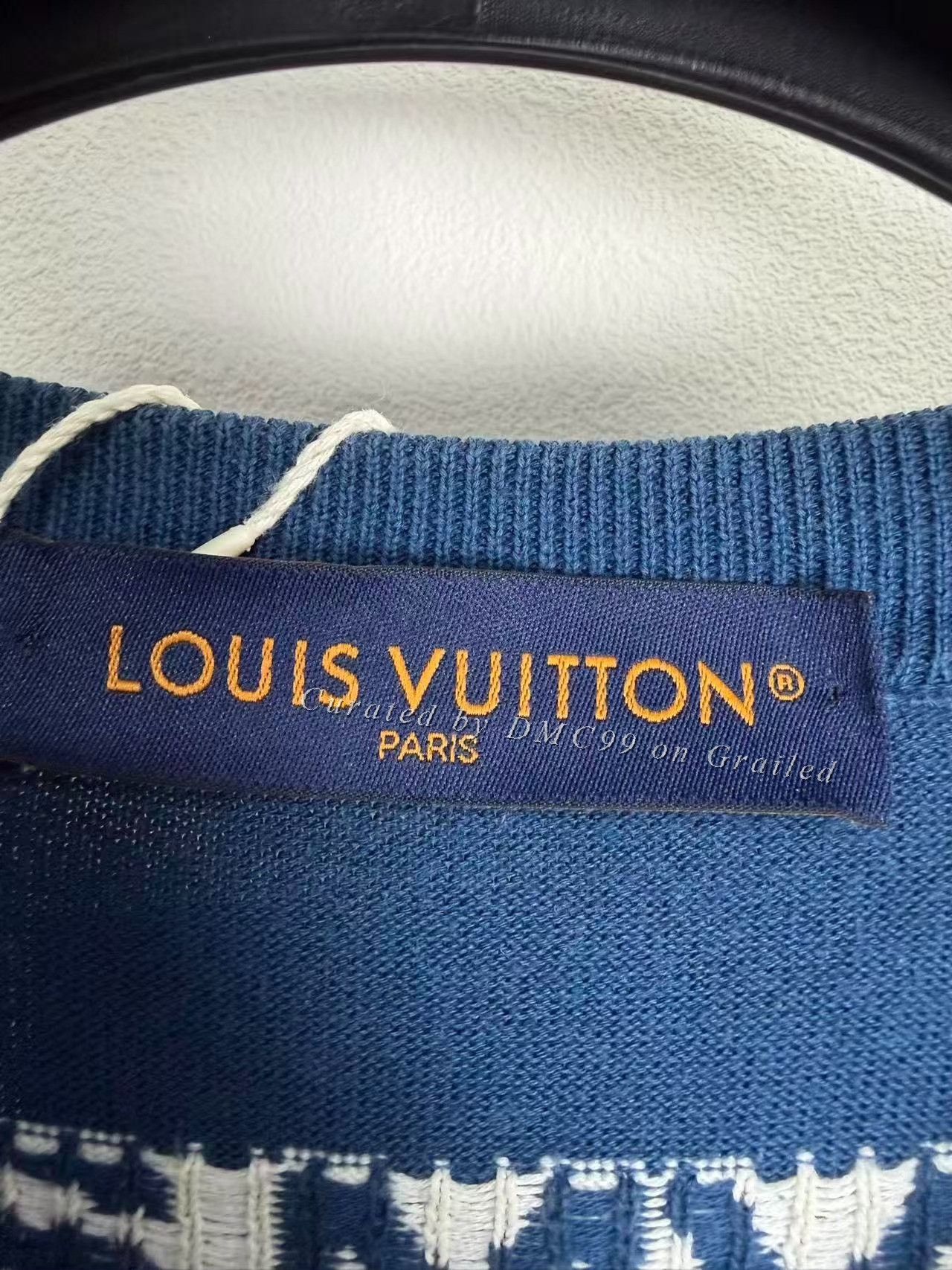 Louis Vuitton Louis Vuitton Blue Water Drop Logo Knit Tee Size US XXL / EU 58 / 5 - 3 Thumbnail