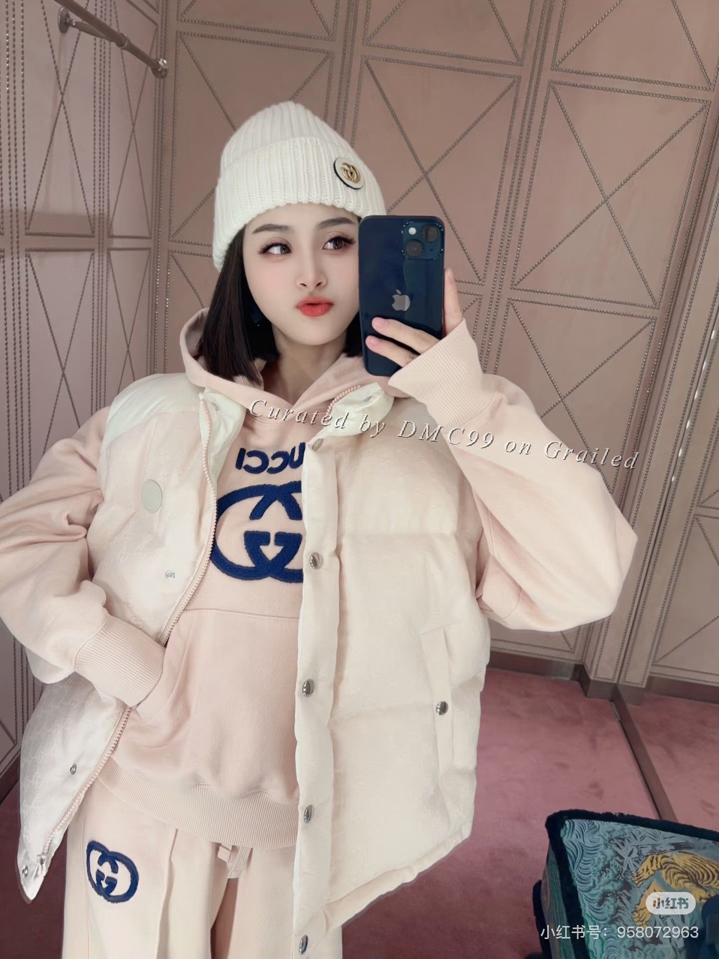 Gucci Gucci Fleece Double G Logo Hoodie Size S / US 4 / IT 40 - 5 Thumbnail