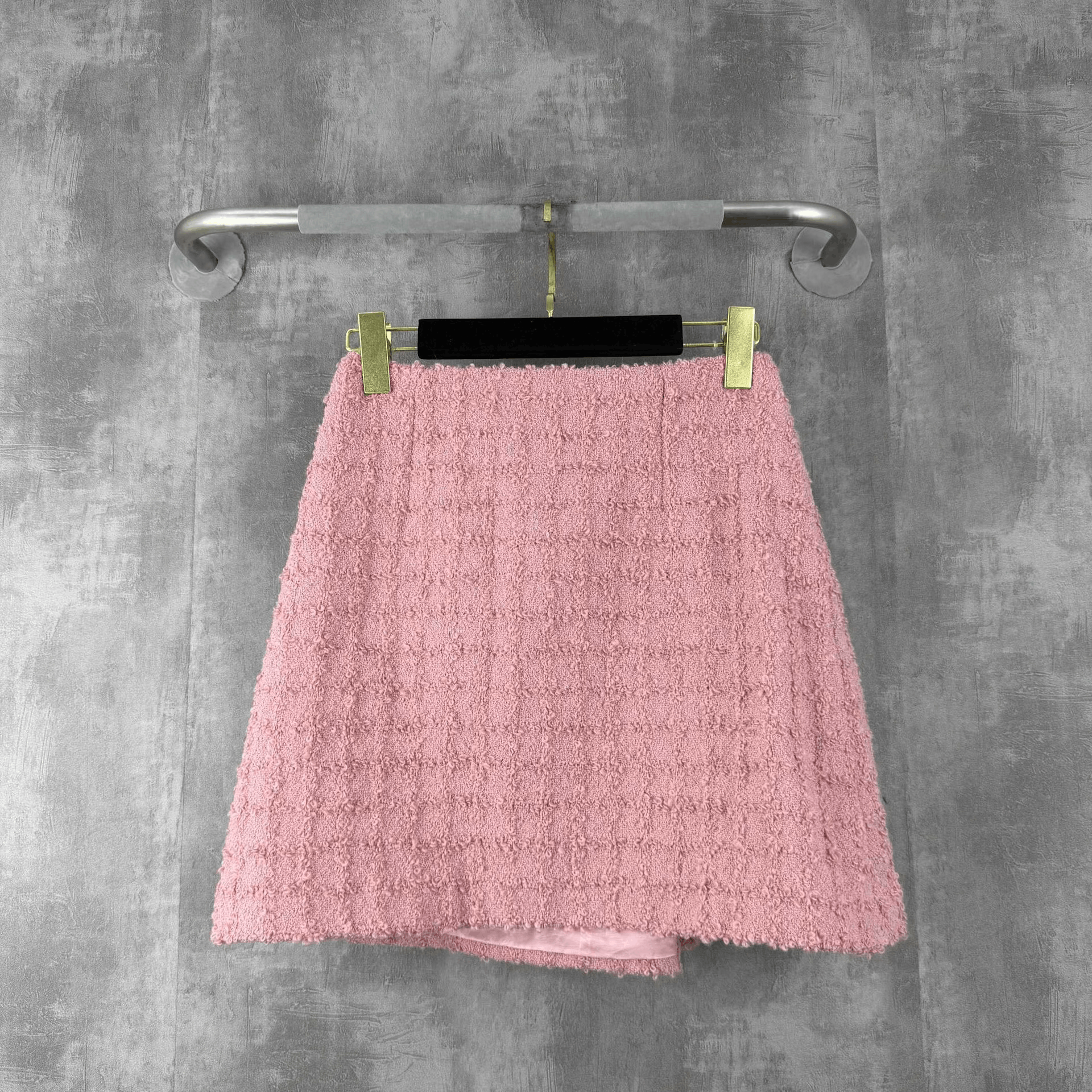 Versace Versace Silver Buckle Tweed Wool Skirt Size 36" / US 14 / IT 50 - 3 Thumbnail