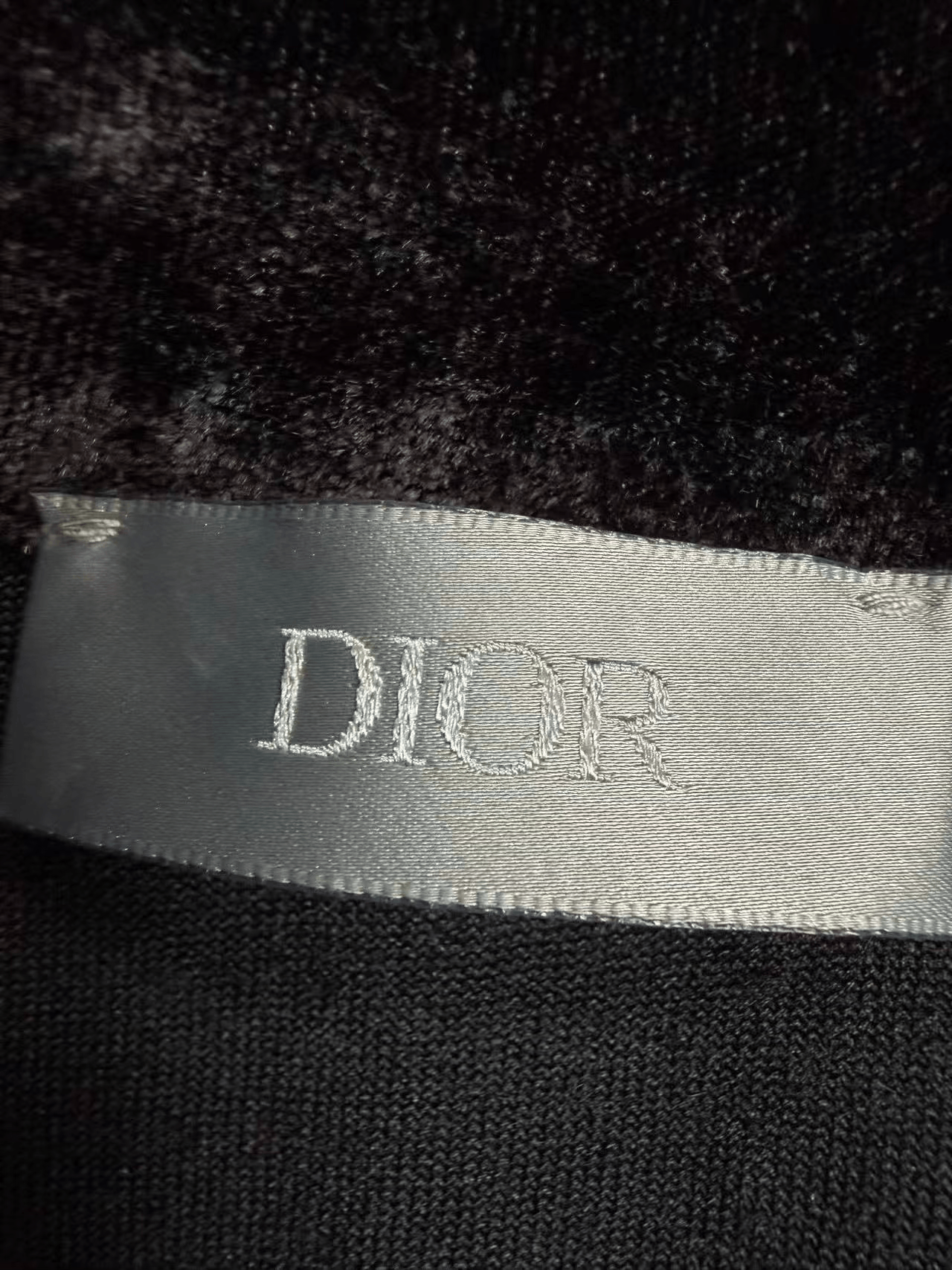 Dior Dior Runway Black Velvet Half-Zip Short-Sleeve Size US L / EU 52-54 / 3 - 2 Thumbnail