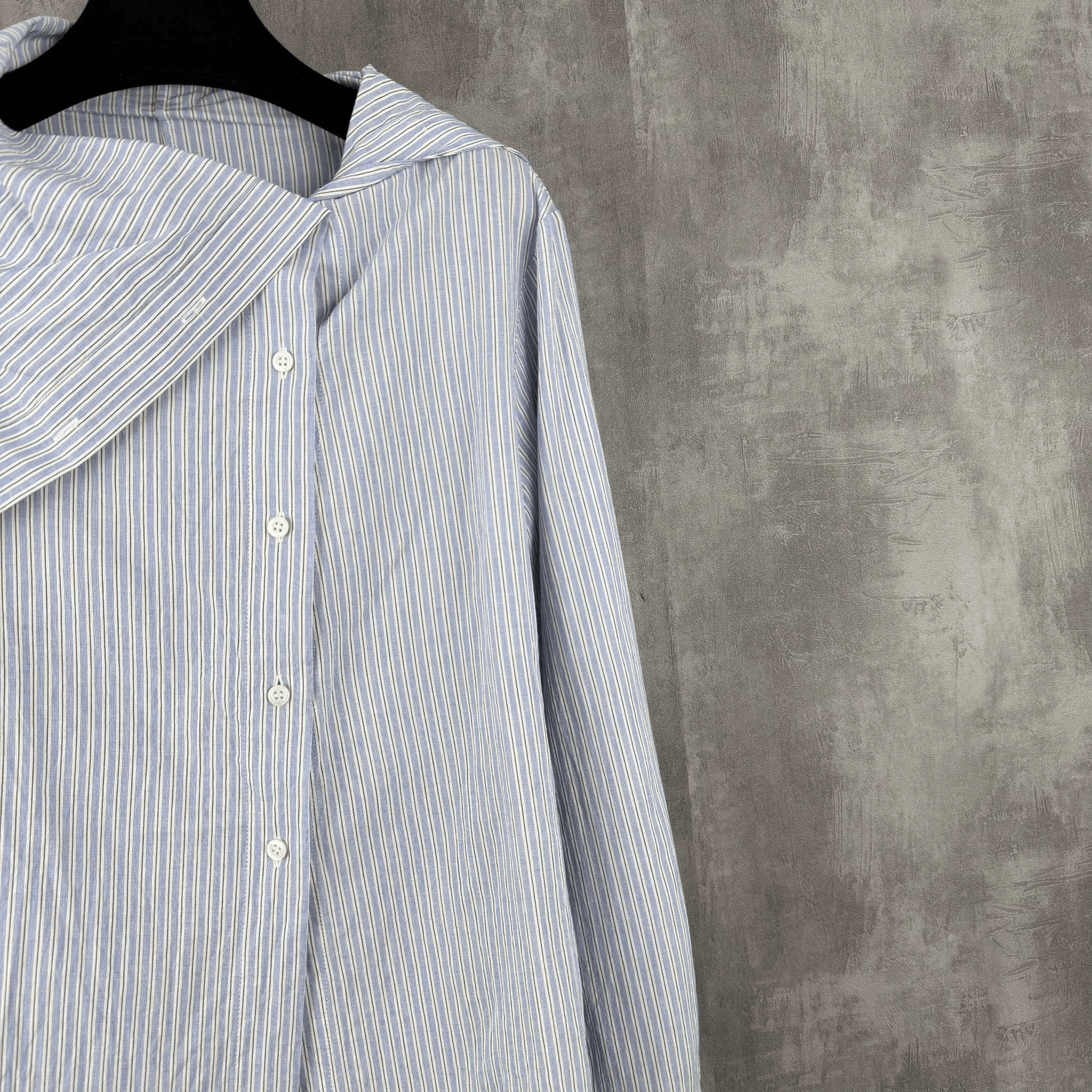 Acne Studios Acne Studios Irregular Blue White Striped Shirt Coat Size XXS / US 00 / IT 34 - 2 Thumbnail