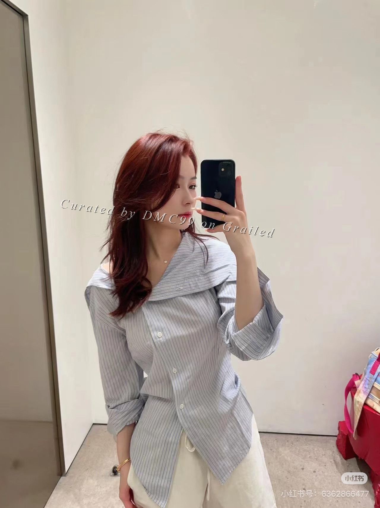 Acne Studios Acne Studios Irregular Blue White Striped Shirt Coat Size XXS / US 00 / IT 34 - 5 Thumbnail