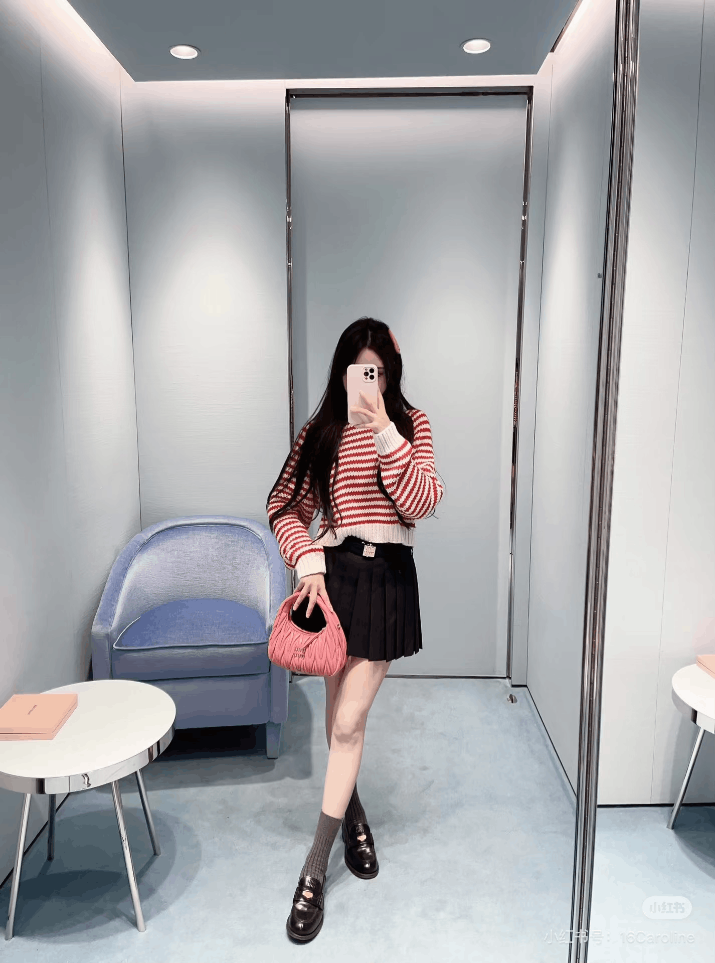 Miu Miu Miumiu Logo Red White Stripe Knit Sweater Size S / US 4 / IT 40 - 4 Thumbnail