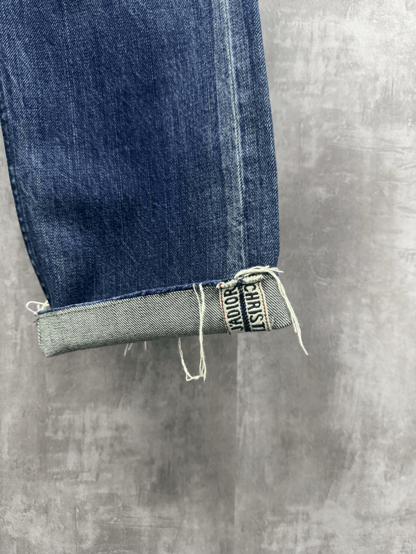 Dior Dior Rolled Cuff Logo Tape Frayed Jeans Size US 32 / EU 48 - 4 Thumbnail