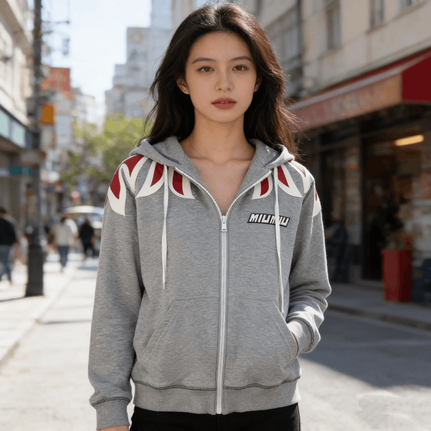 Miu Miu MiuMiu Flame Patch Logo Zip Jacket Size XS / US 0-2 / IT 36-38 - 5 Thumbnail