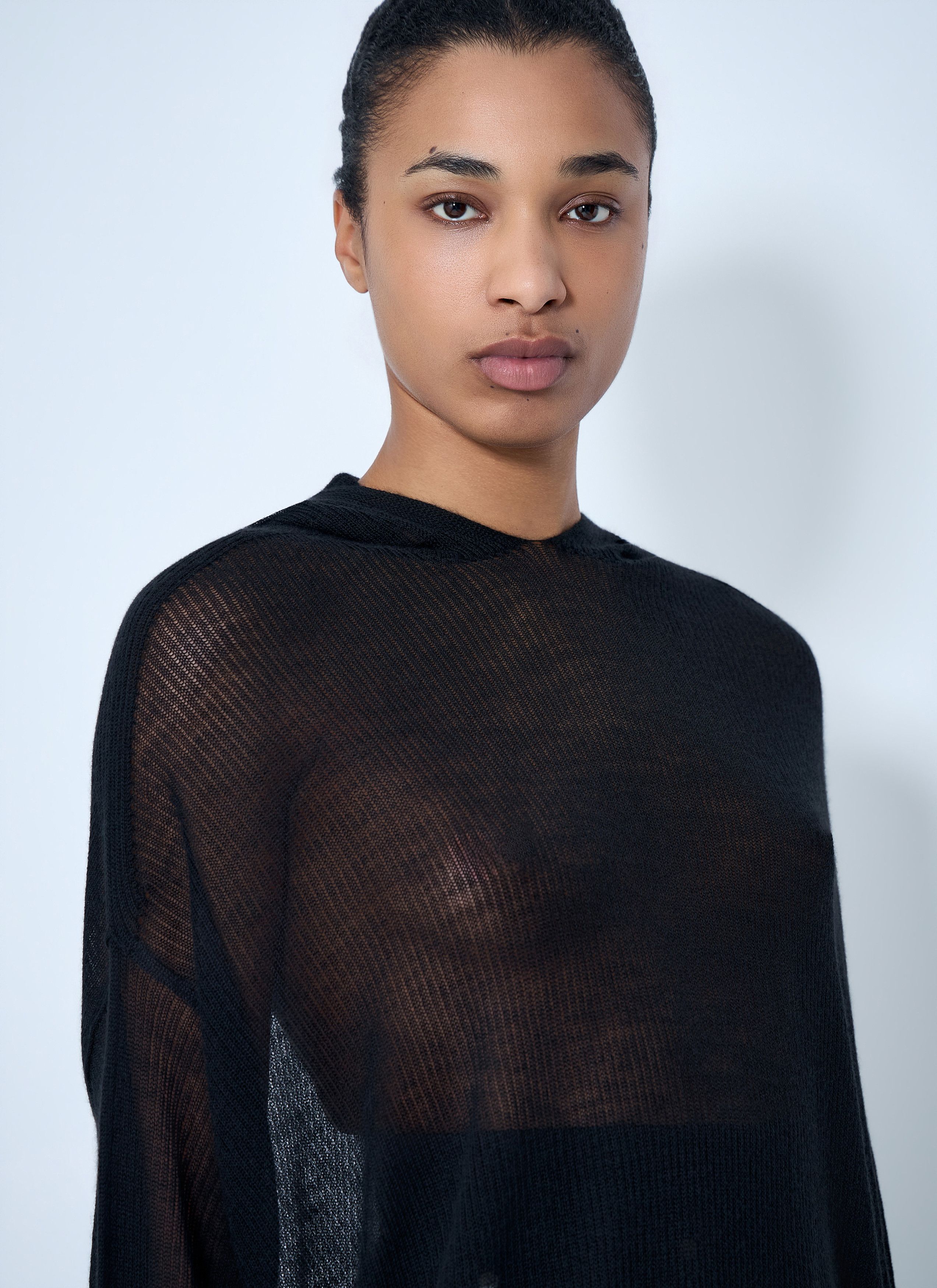 Rick Owens Mesh Knit Hoodie Size S / US 4 / IT 40 - 5 Thumbnail