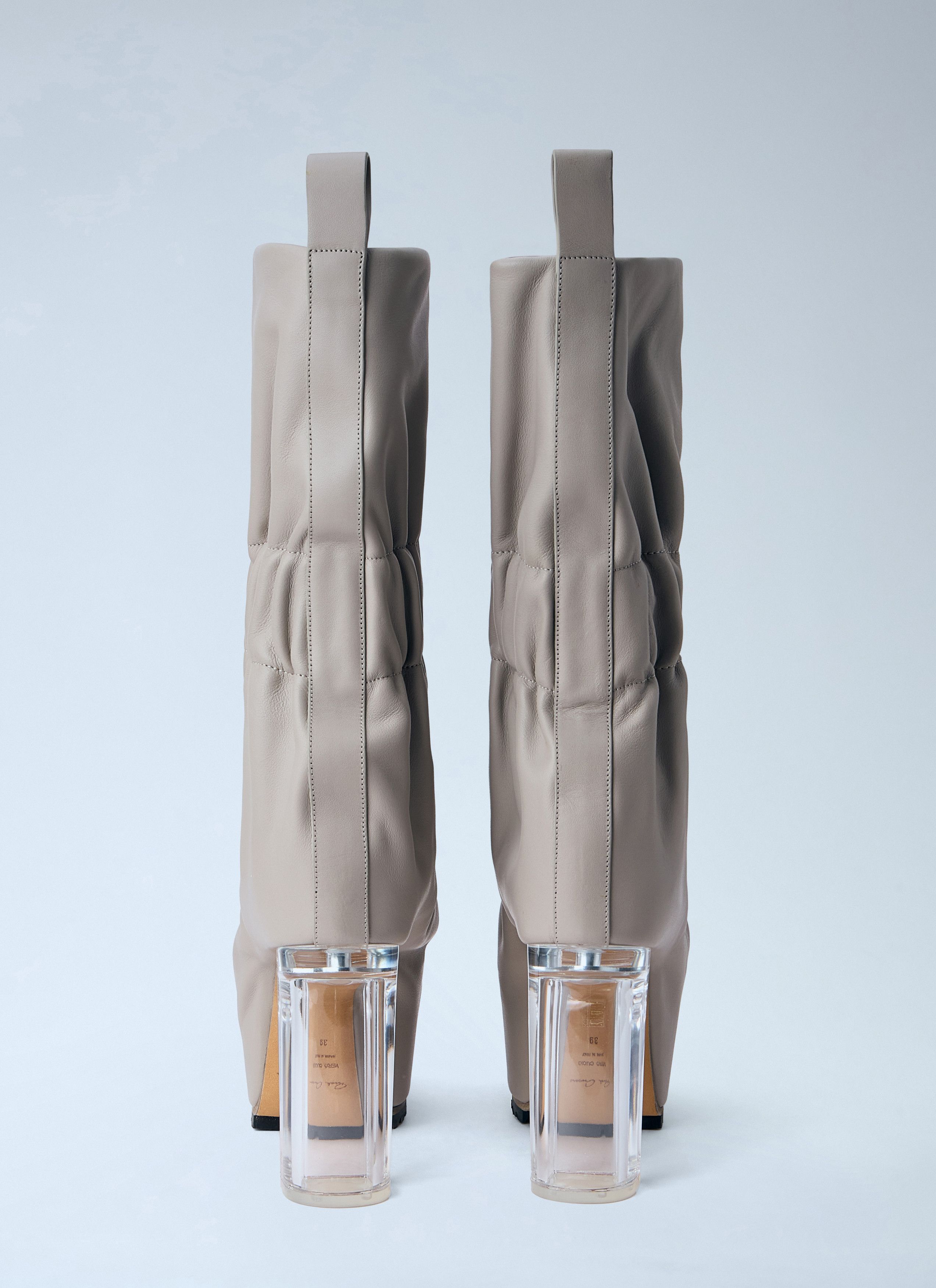 Rick Owens Taquito Gathered Leather Ankle Boots Size US 7 / IT 37 - 5 Thumbnail