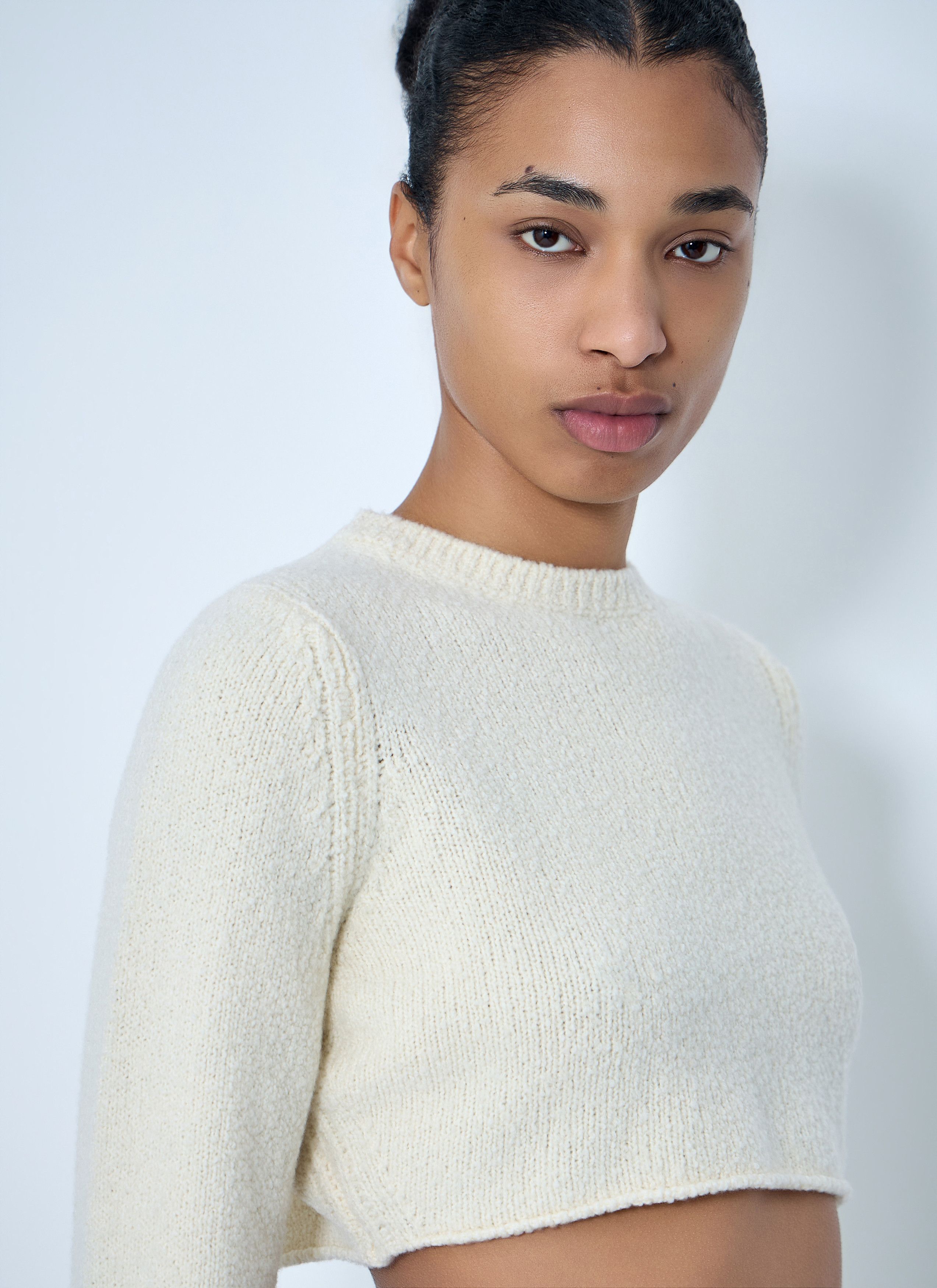 RIER Cropped Knit Sweater Size S / US 4 / IT 40 - 5 Thumbnail