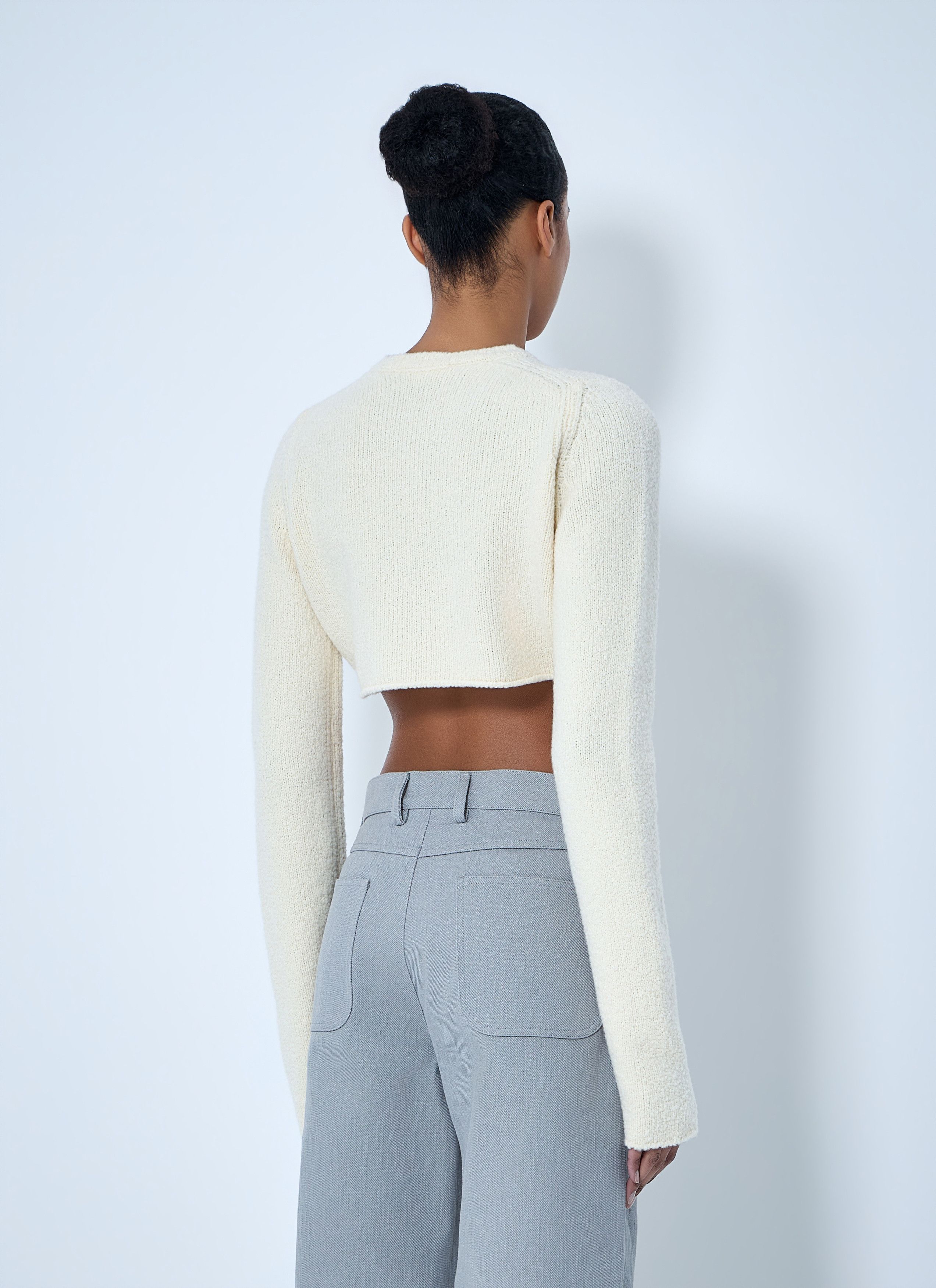 RIER Cropped Knit Sweater Size S / US 4 / IT 40 - 4 Thumbnail