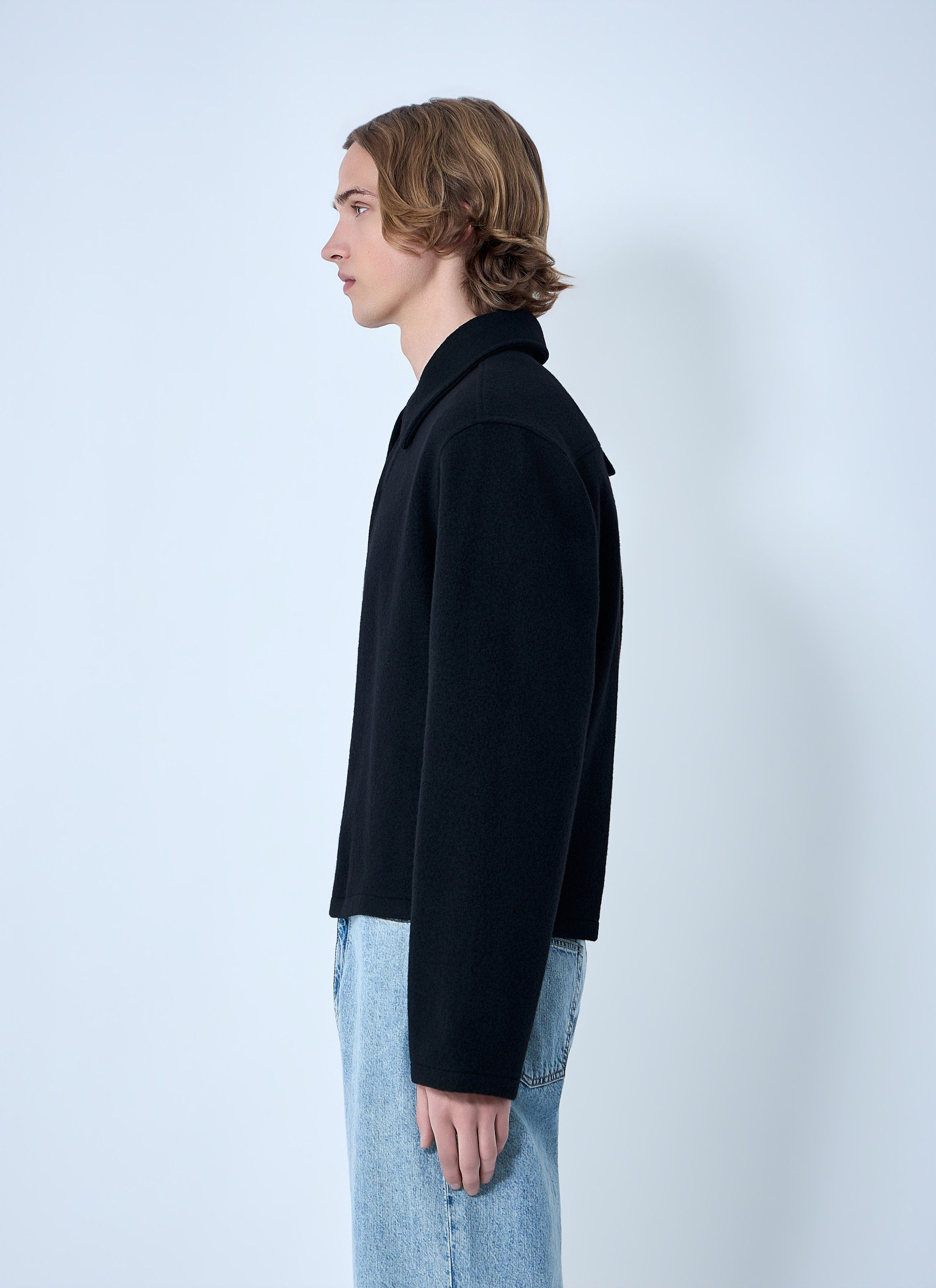 RIER Wool Blend Polo Sweater Size L / US 10 / IT 46 - 3 Thumbnail