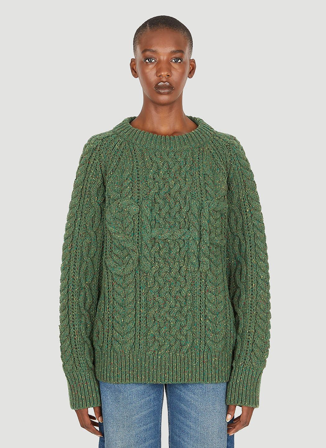 Sky High Farm Workwear Cable Knit Sweater Size XL / US 12-14 / IT 48-50 - 6 Thumbnail