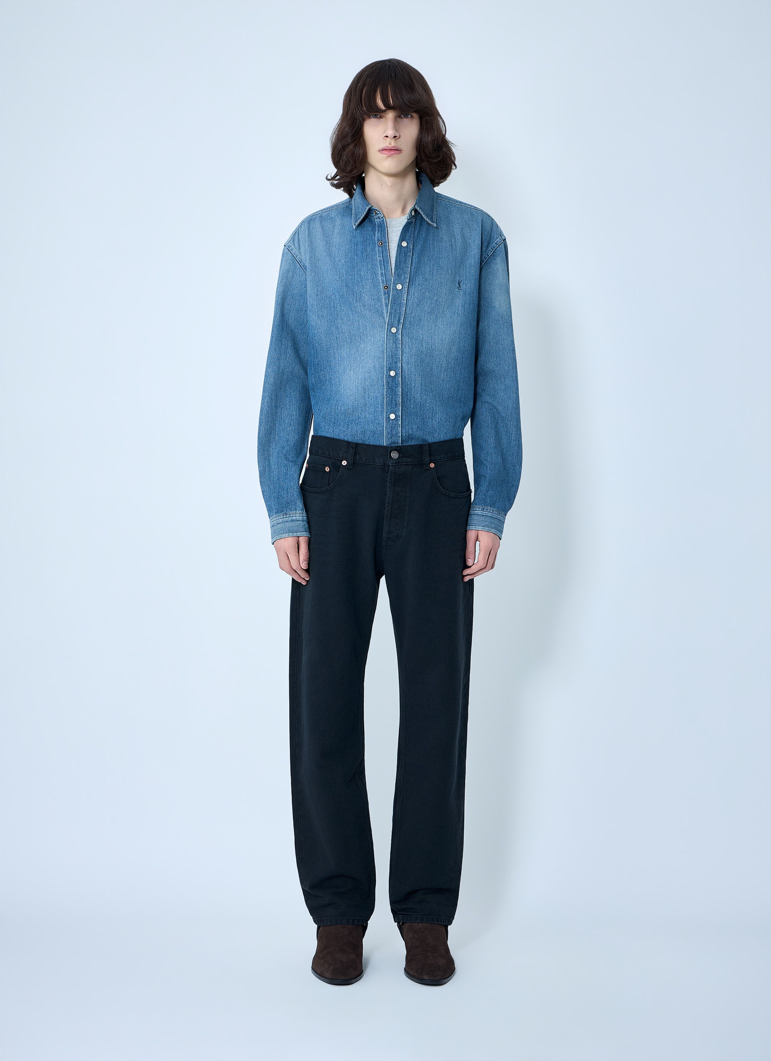 Saint Laurent Paris Cassandre Denim Shirt Size US M / EU 48-50 / 2 - 2 Thumbnail