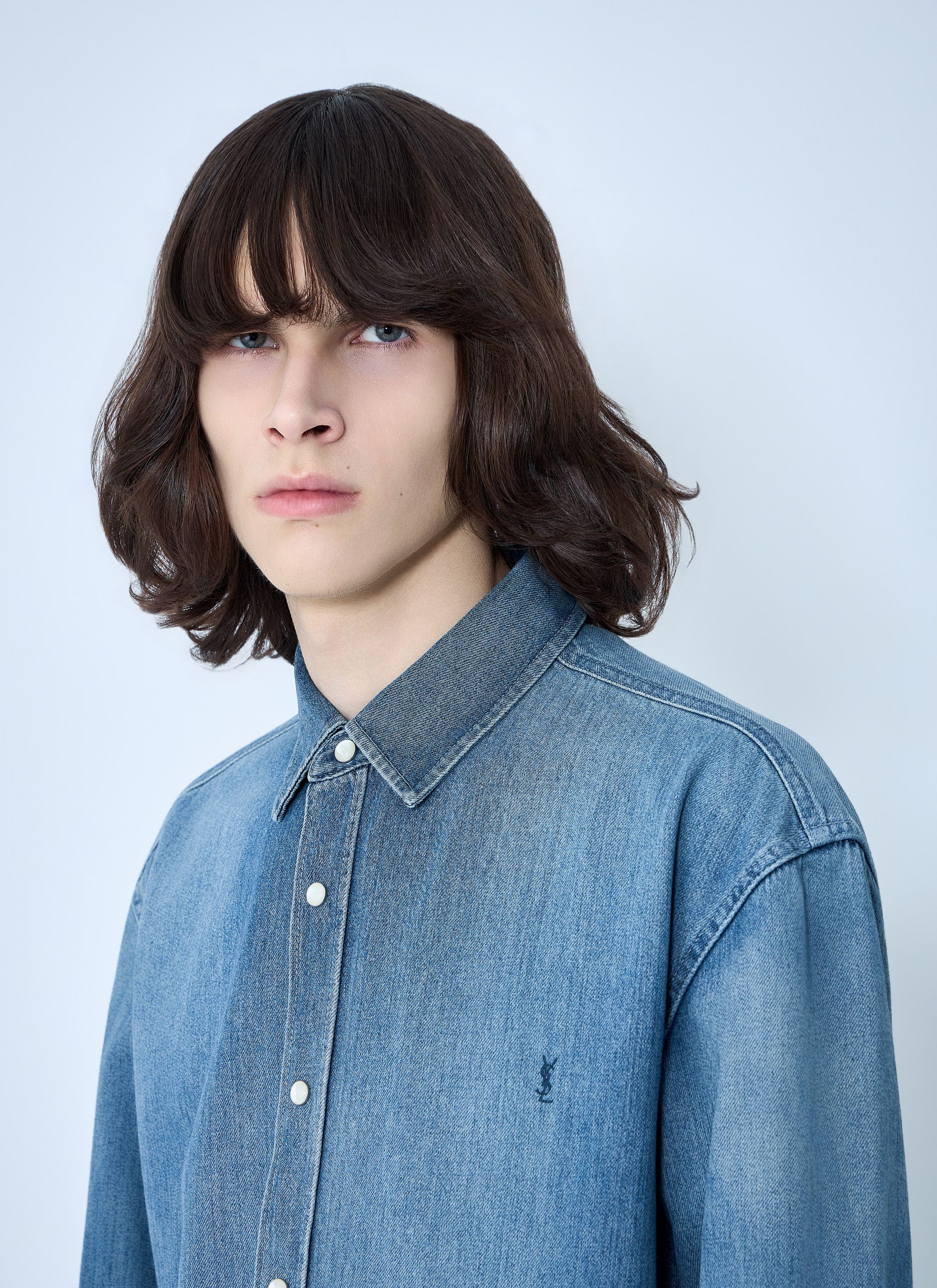 Saint Laurent Paris Cassandre Denim Shirt Size US M / EU 48-50 / 2 - 5 Thumbnail