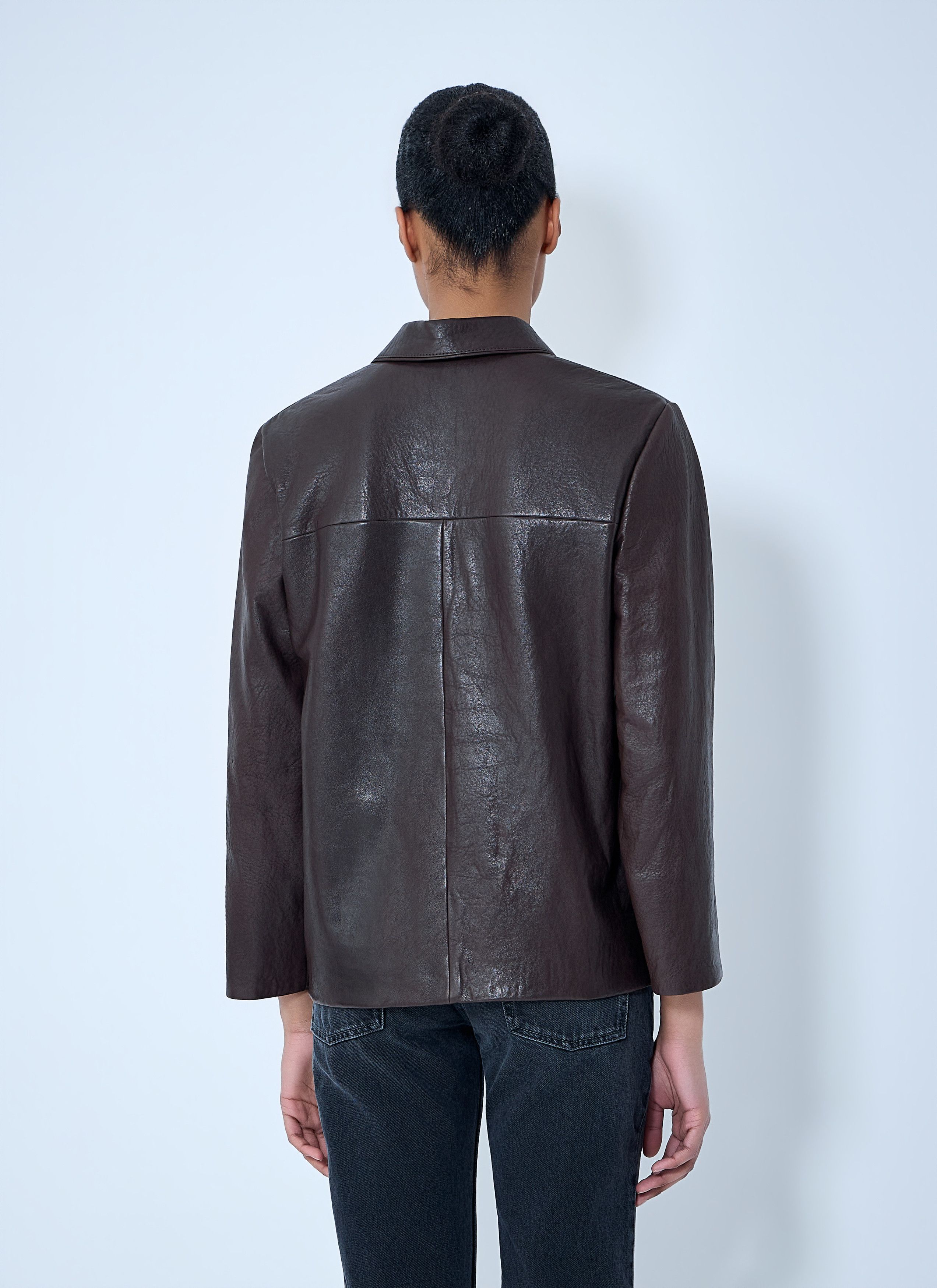 Saint Laurent Paris Leather Jacket Size S / US 4 / IT 40 - 4 Thumbnail