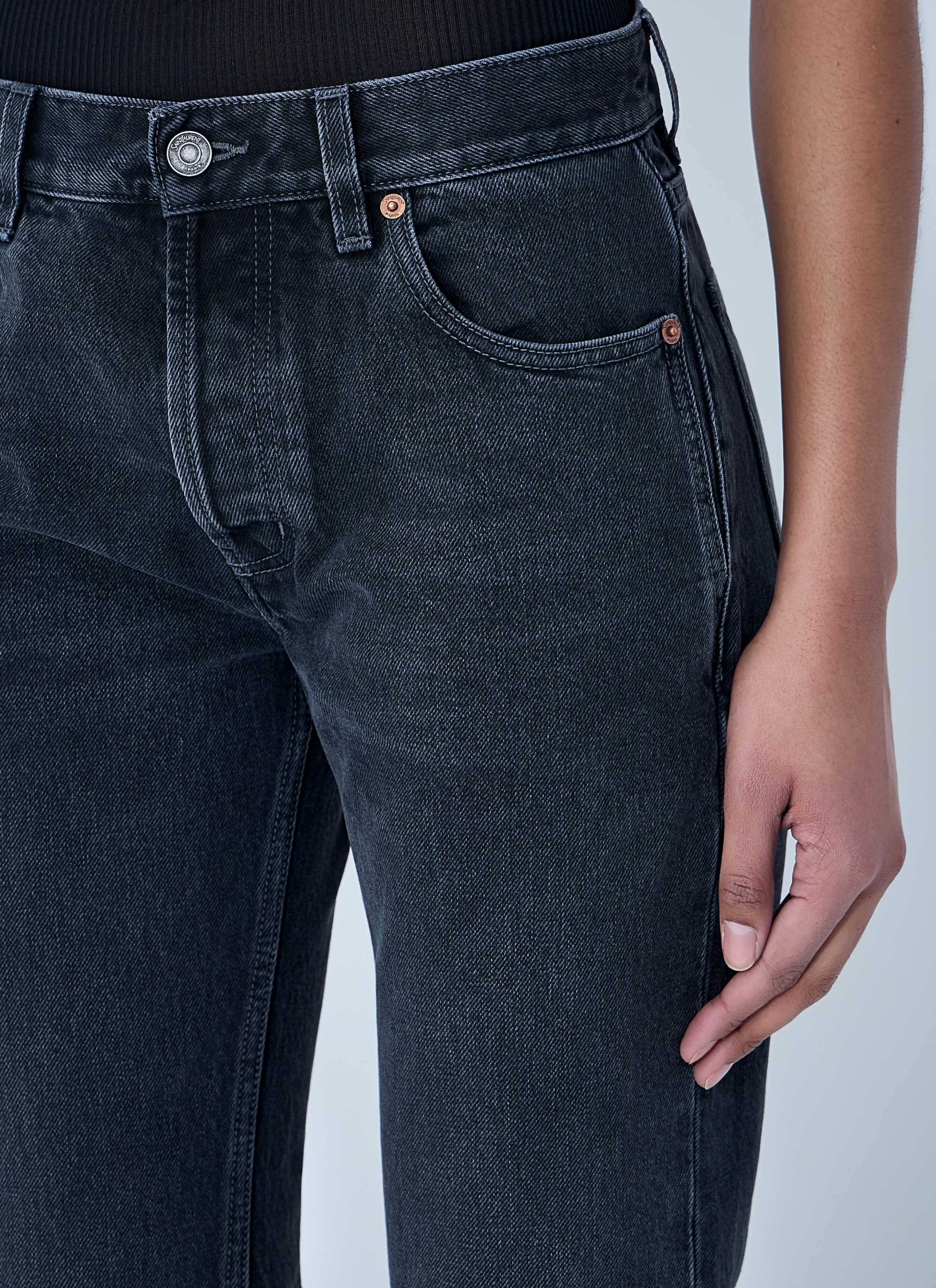 Saint Laurent Paris Straight High Rise Jeans Size 25" / US 0 / IT 36 - 5 Thumbnail