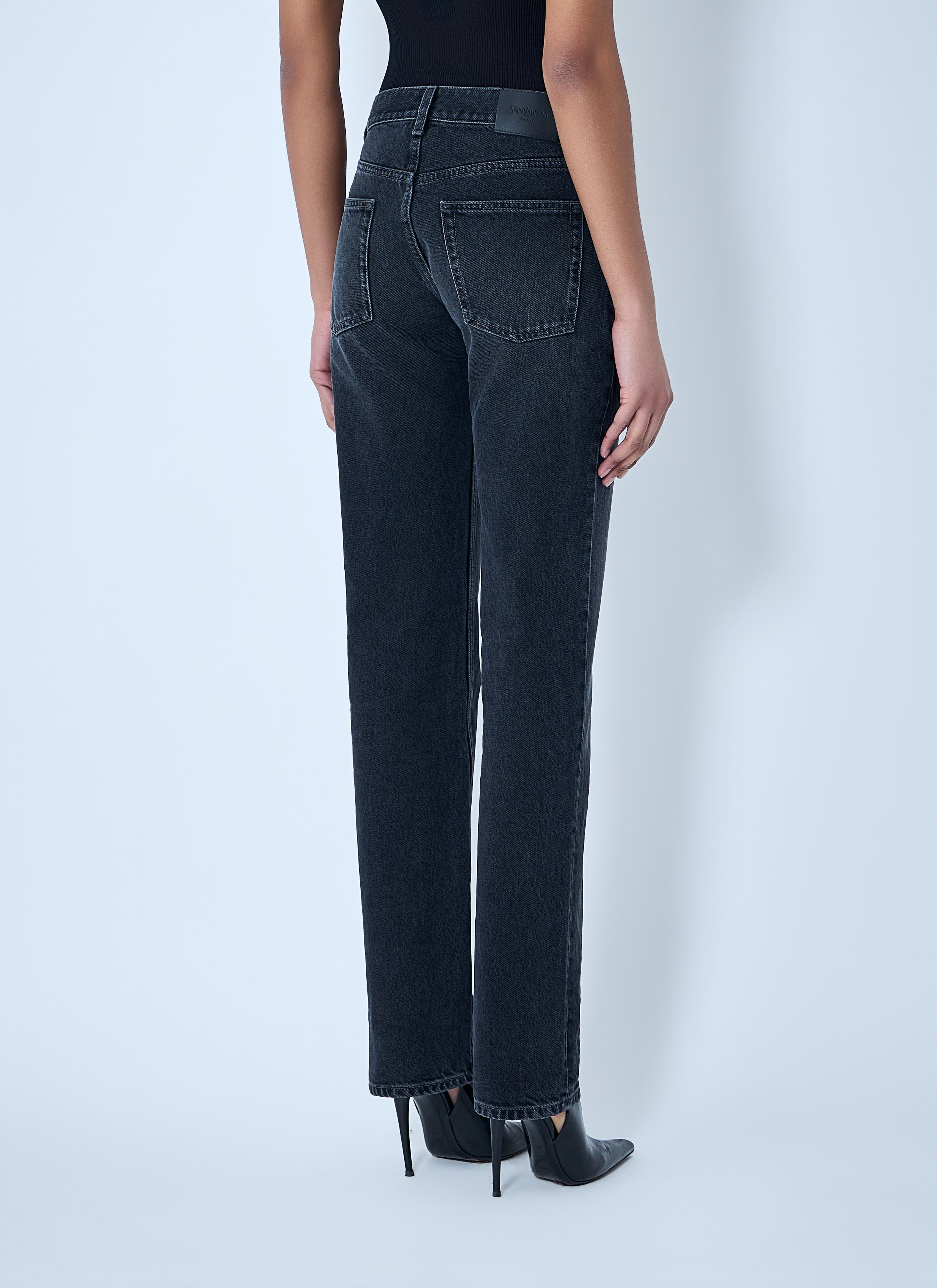 Saint Laurent Paris Straight High Rise Jeans Size 27" / US 4 / IT 40 - 4 Thumbnail