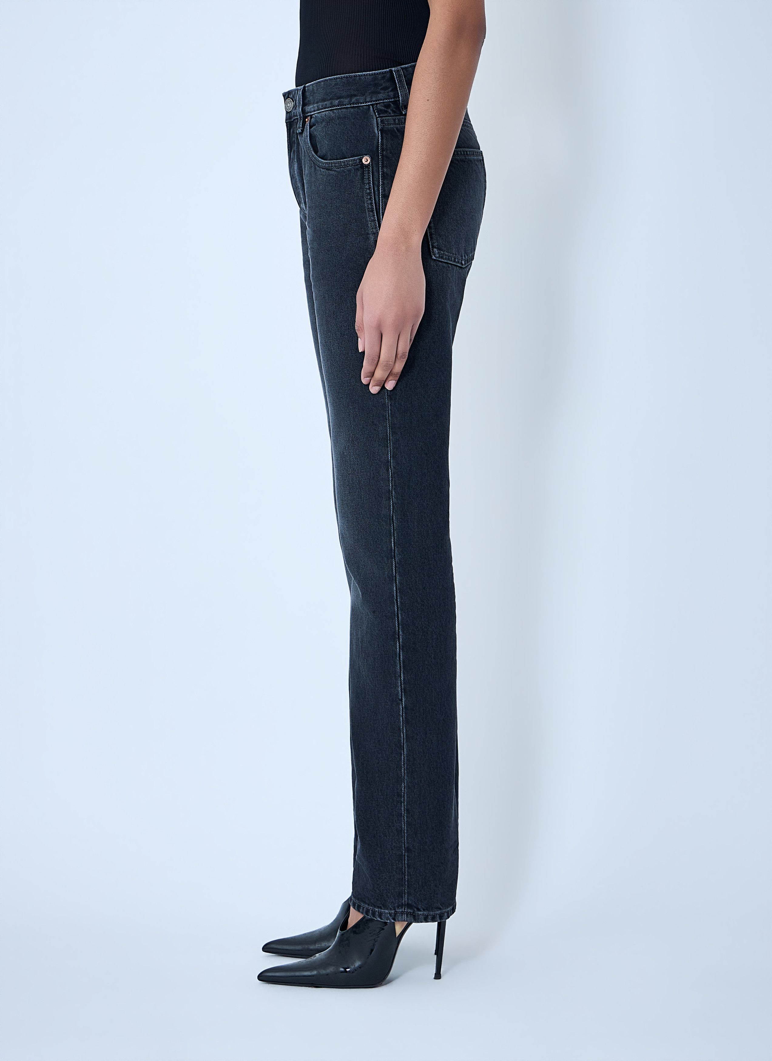 Saint Laurent Paris Straight High Rise Jeans Size 29" - 3 Thumbnail