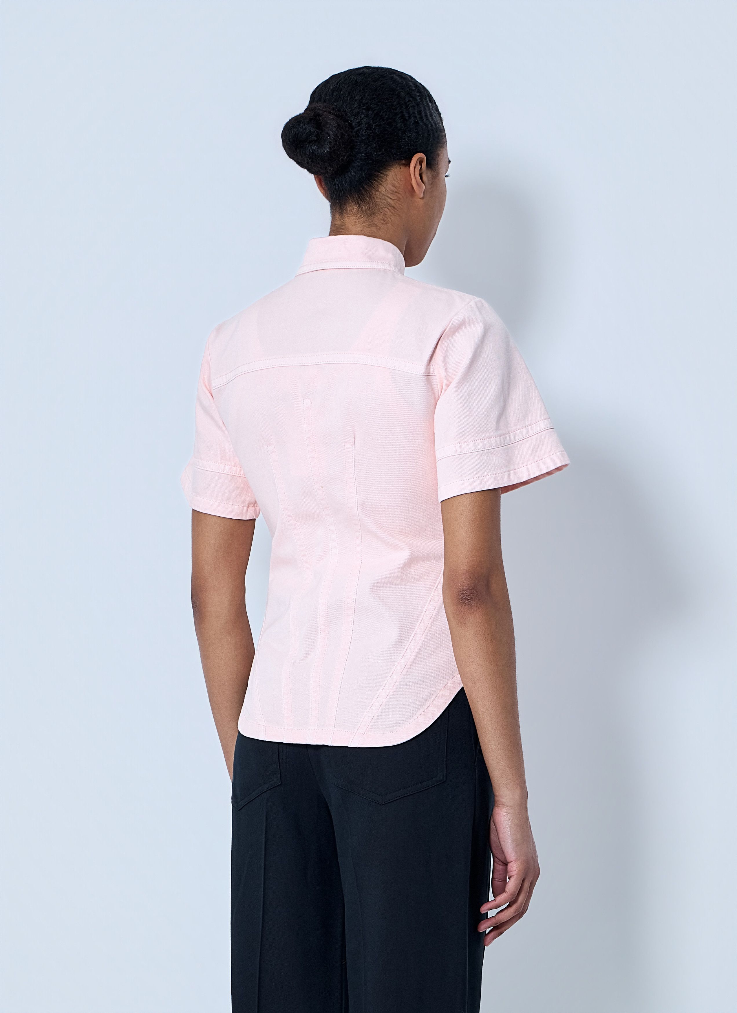 Sportmax Short Sleeve Button-Down Shirt Size M / US 6-8 / IT 42-44 - 4 Thumbnail