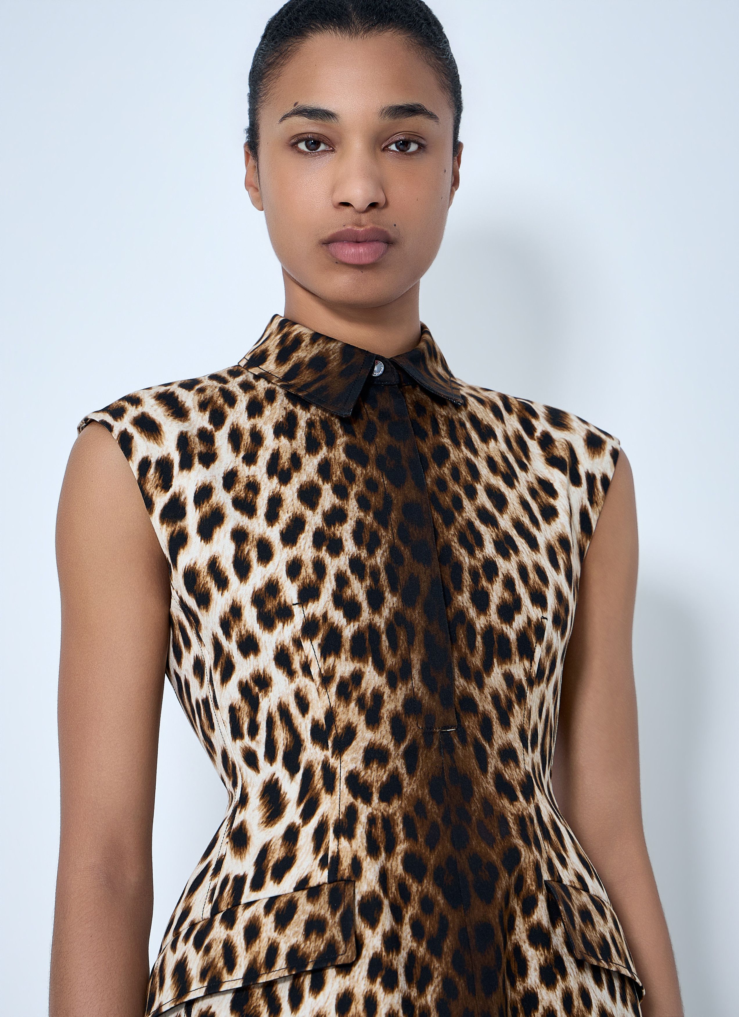Sportmax Sleeveless Animal Print Dress Size M / US 6-8 / IT 42-44 - 5 Thumbnail