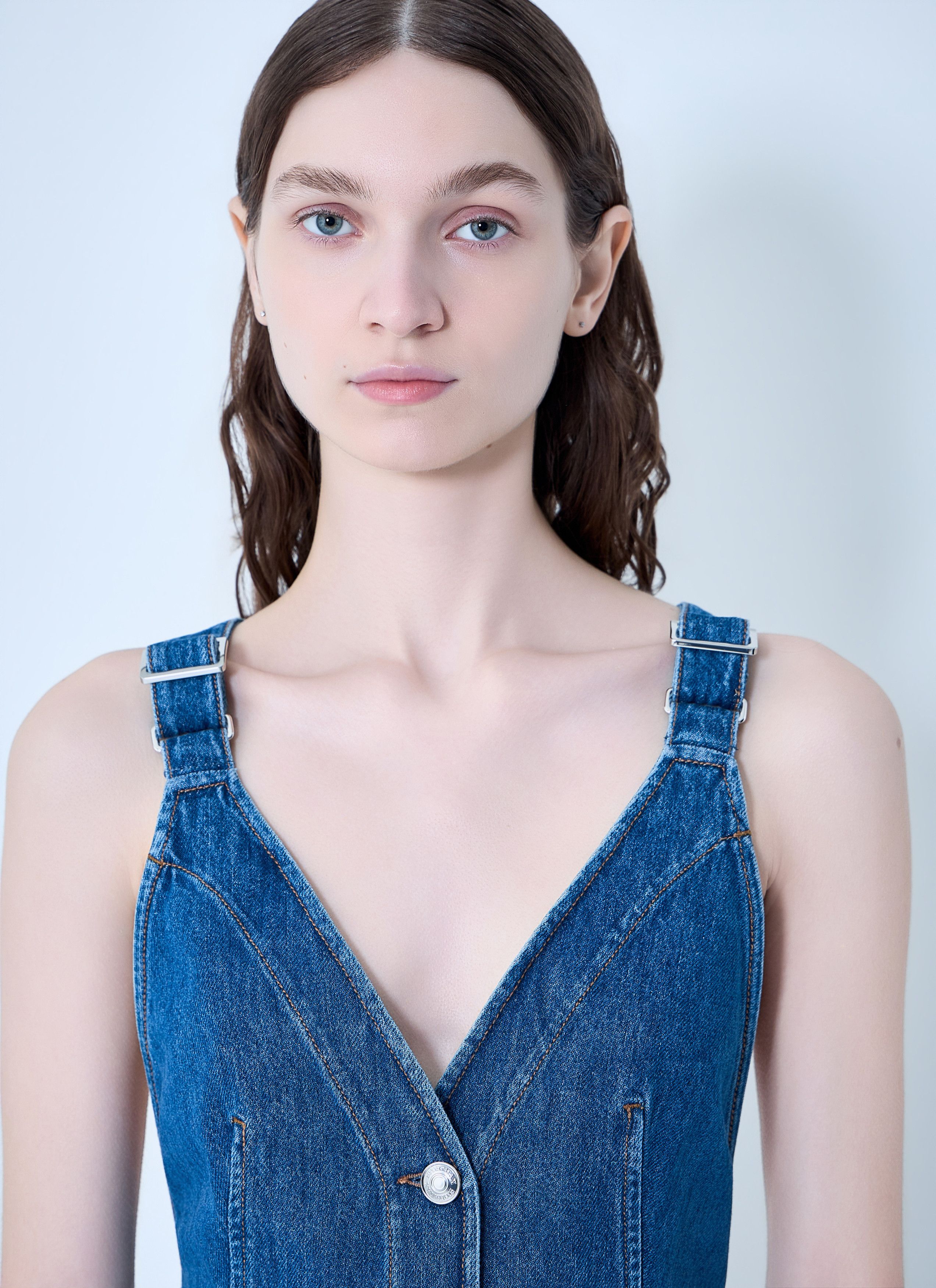 Sportmax Buttoned Denim Vest Size M / US 6-8 / IT 42-44 - 5 Thumbnail