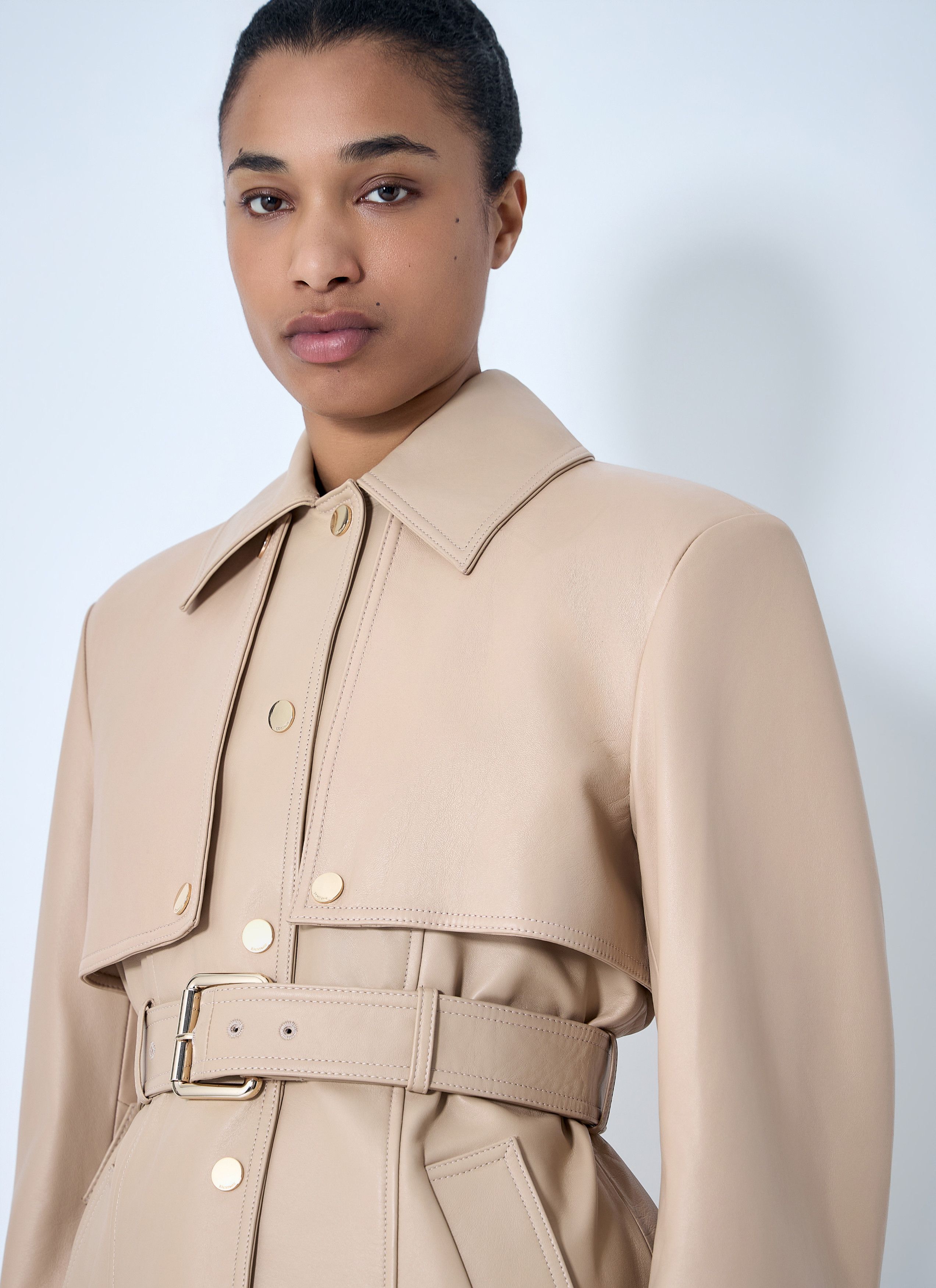 Sportmax Leather Belted Jacket Size M / US 6-8 / IT 42-44 - 5 Thumbnail