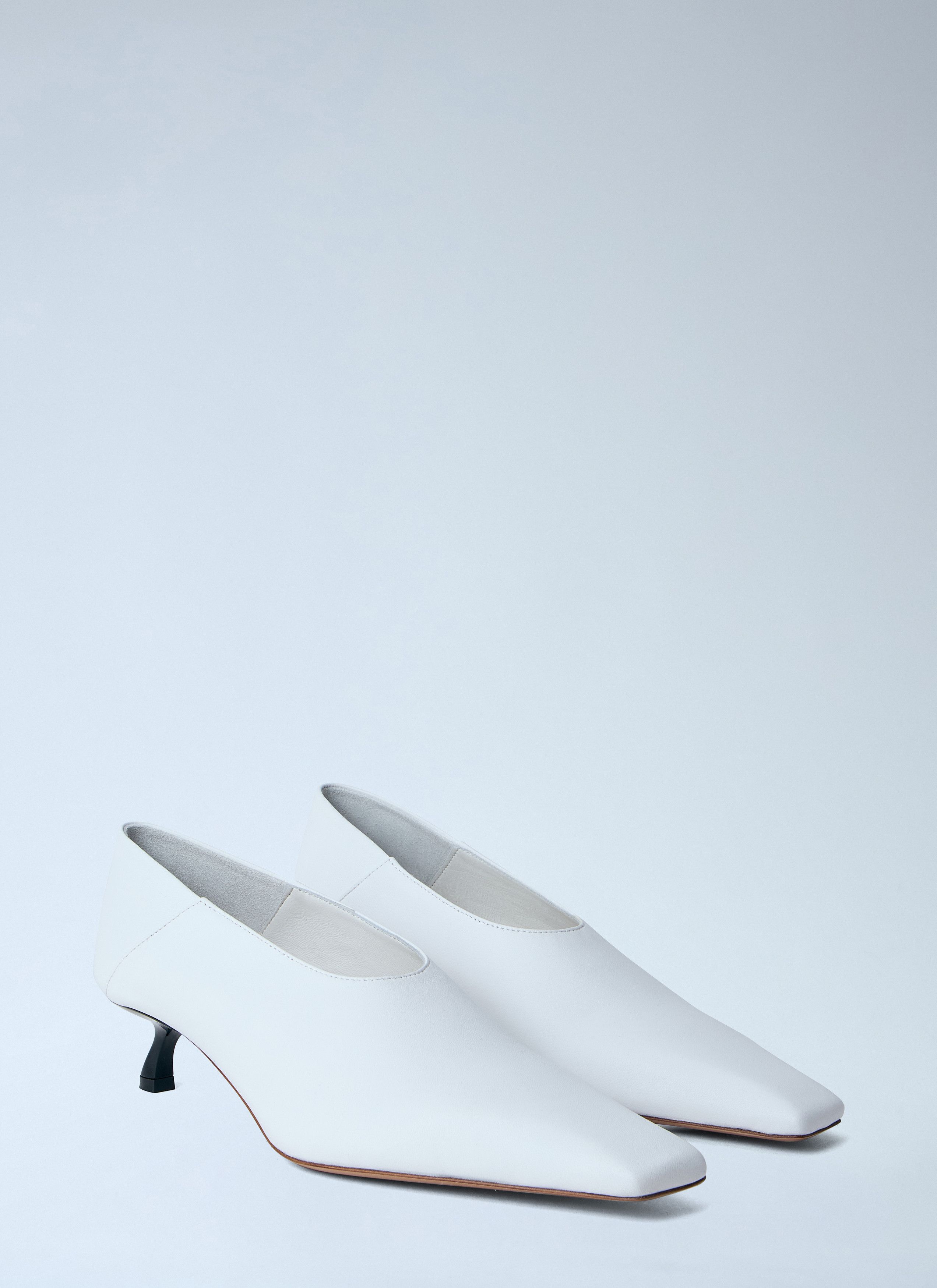 Sportmax Leather Kitten Heel Pumps Size US 10 / IT 40 - 2 Thumbnail