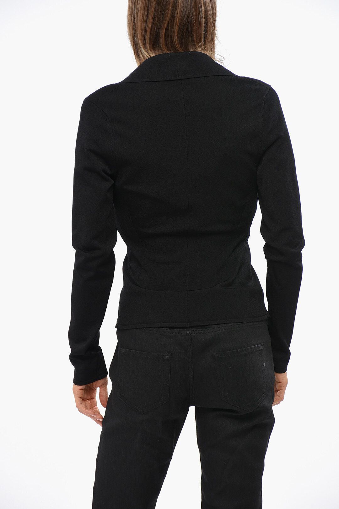 Dolce & Gabbana Solid-Color Cardigan with Covered Buttons Size XS / US 0-2 / IT 36-38 - 2 Thumbnail
