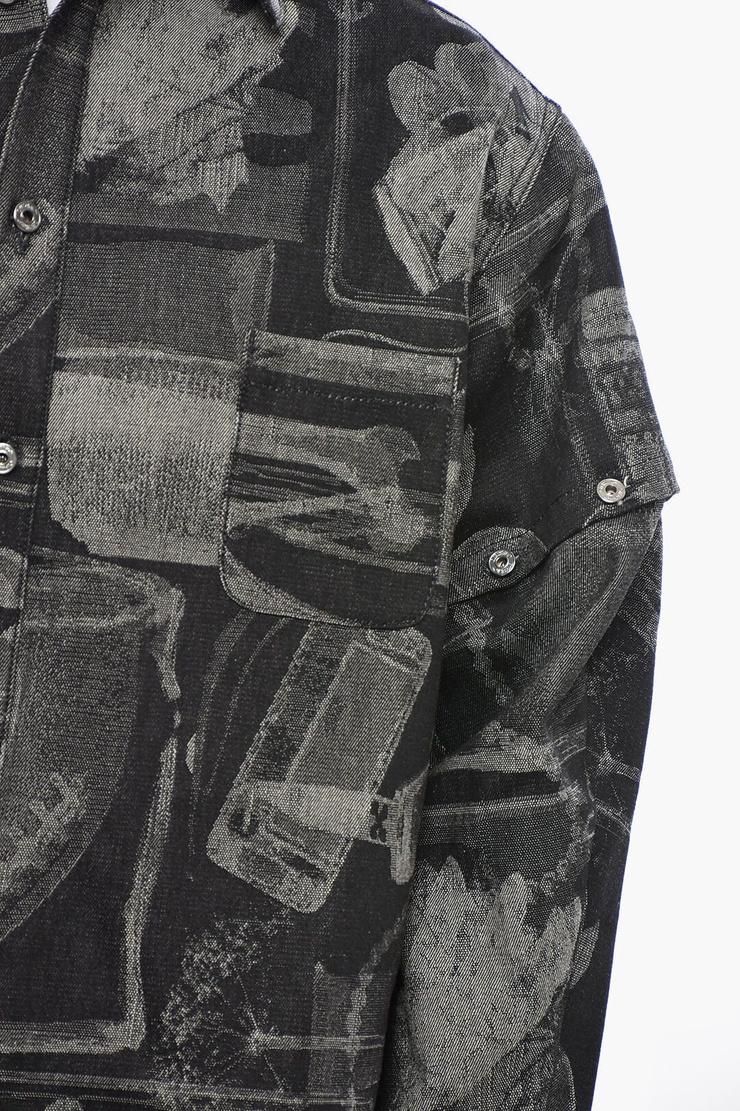 Off-White Jacquard Overshirt with Logo Buttons Size US XS / EU 42 / 0 - 3 Thumbnail