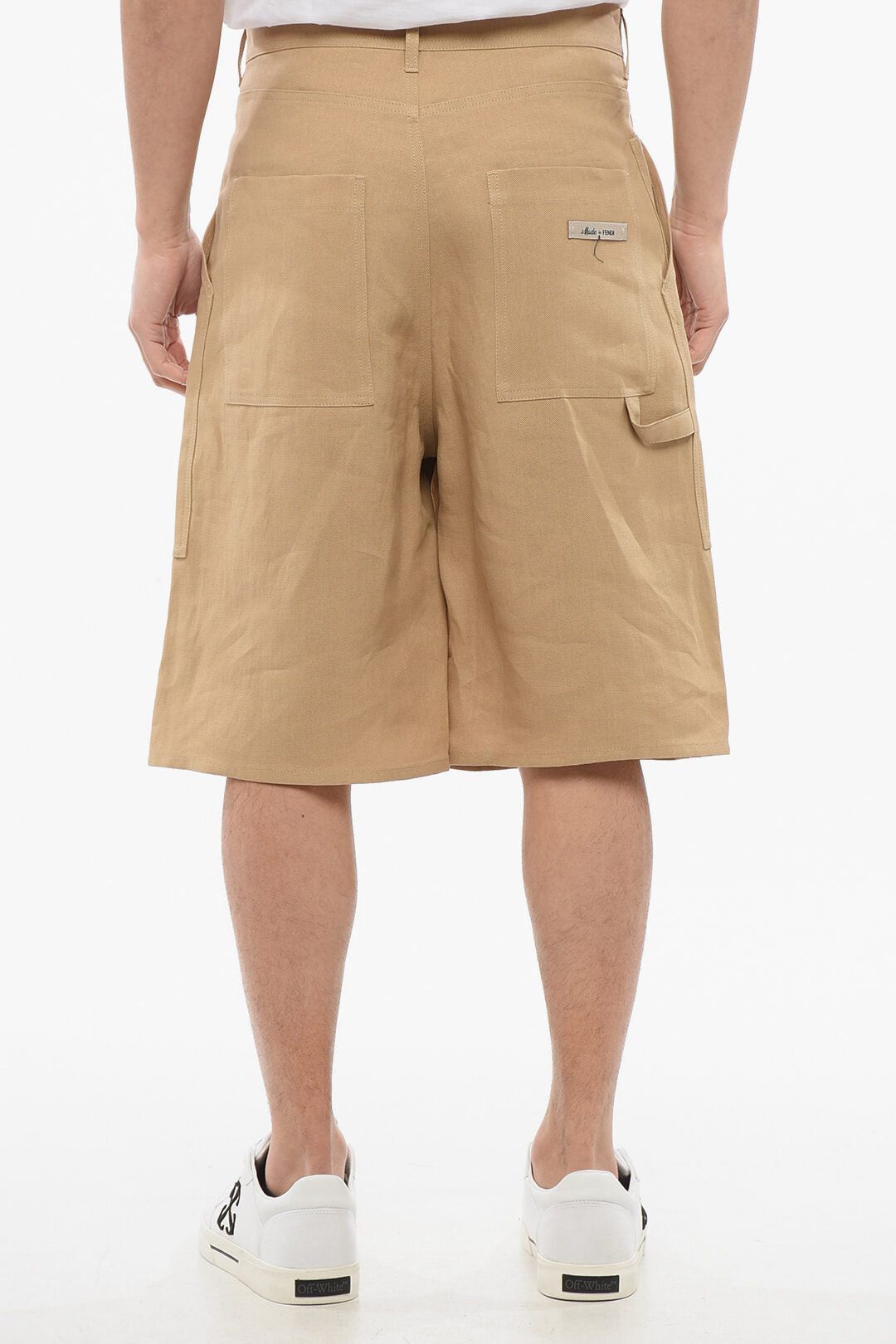 Fendi Paper-Textile Cargo Shorts with Belt Loops Size US 33 - 2 Thumbnail