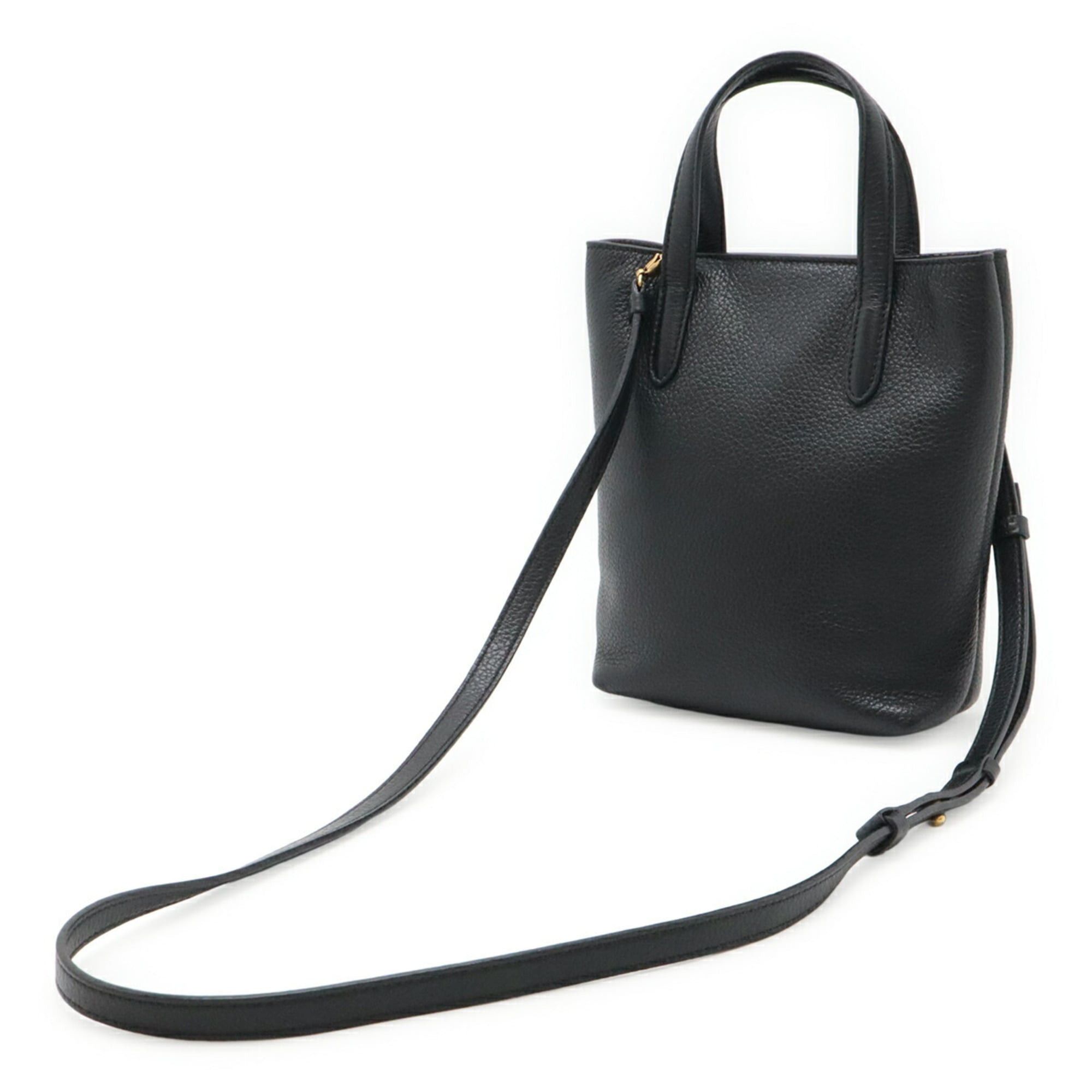 Salvatore Ferragamo Salvatore Ferragamo Gancini Handbag/Shoulder Bag, Leather, Black, AU-21 2964 Size ONE SIZE - 3 Thumbnail