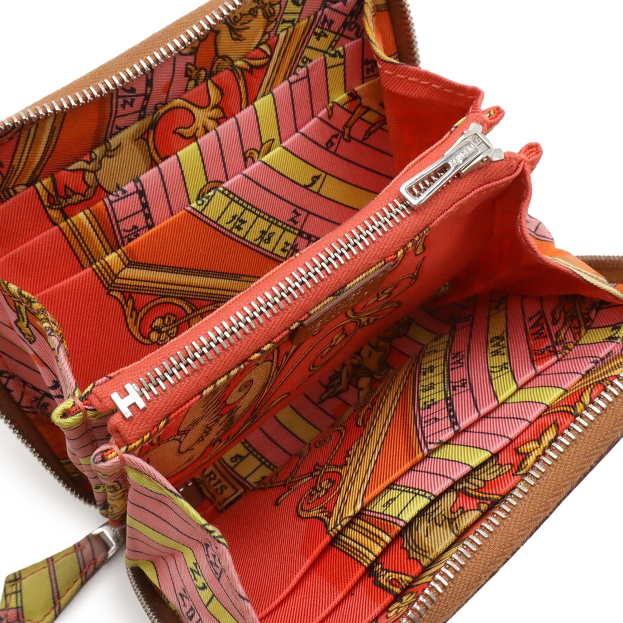 Hermes HERMES Azap Silk In Compact Wallet/Coin Purse, Round, Veau Epsom Leather, Cognac, □R Stamp Size ONE SIZE - 6 Thumbnail