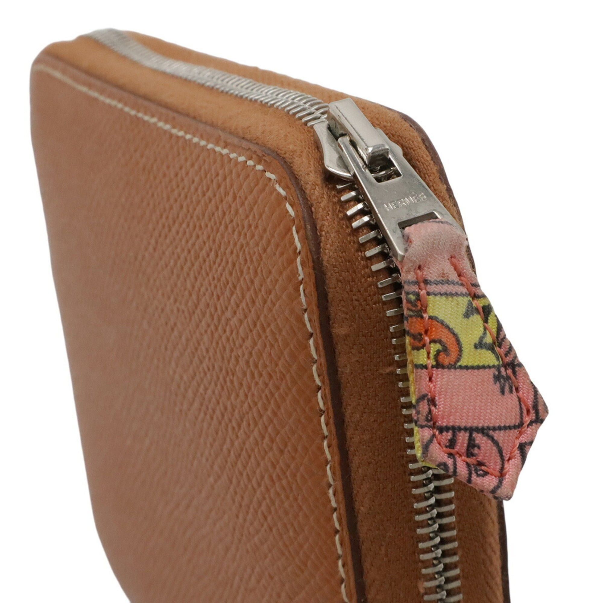 Hermes HERMES Azap Silk In Compact Wallet/Coin Purse, Round, Veau Epsom Leather, Cognac, □R Stamp Size ONE SIZE - 5 Thumbnail